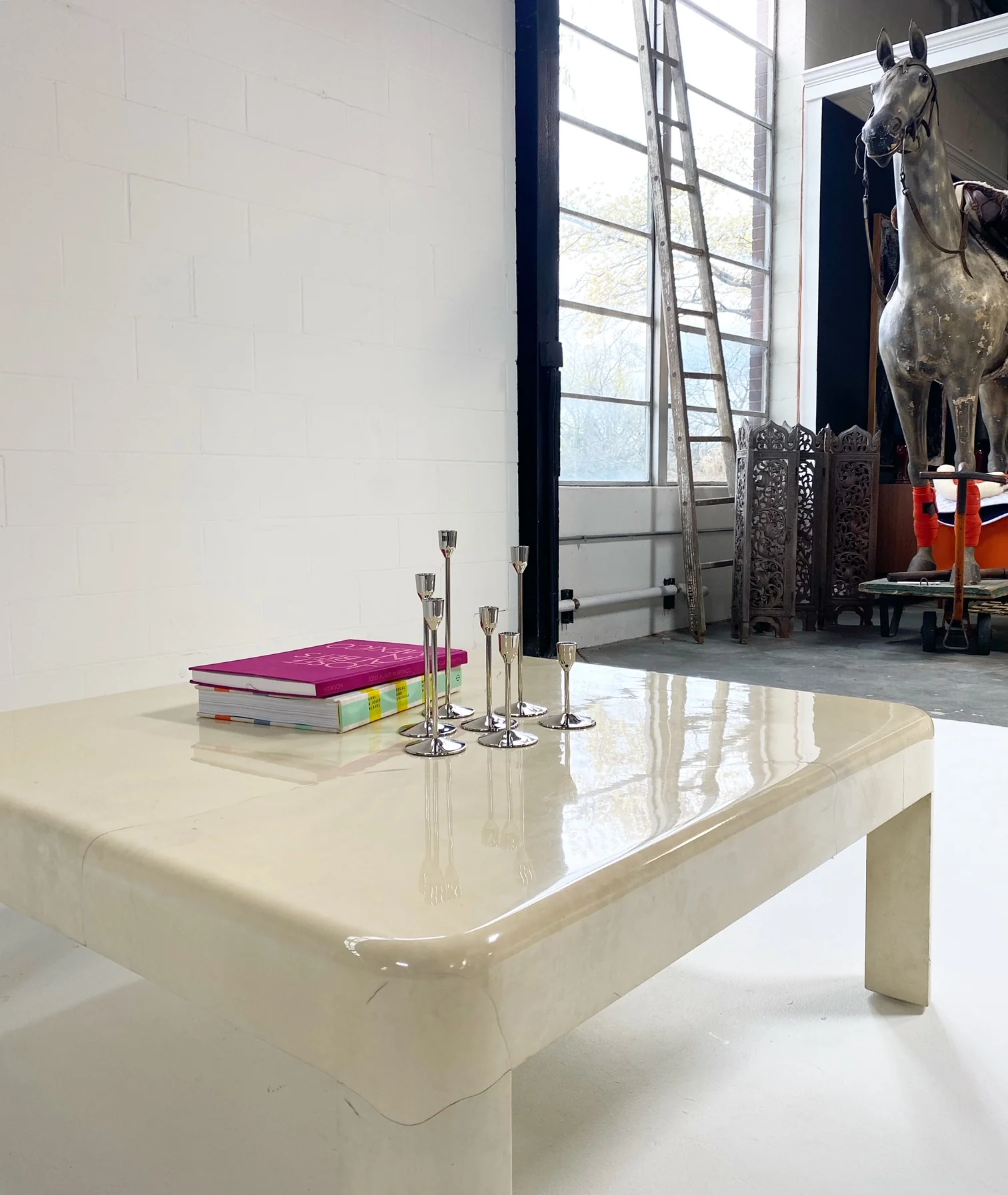 Lacquered Goatskin Coffee Table - Image 5