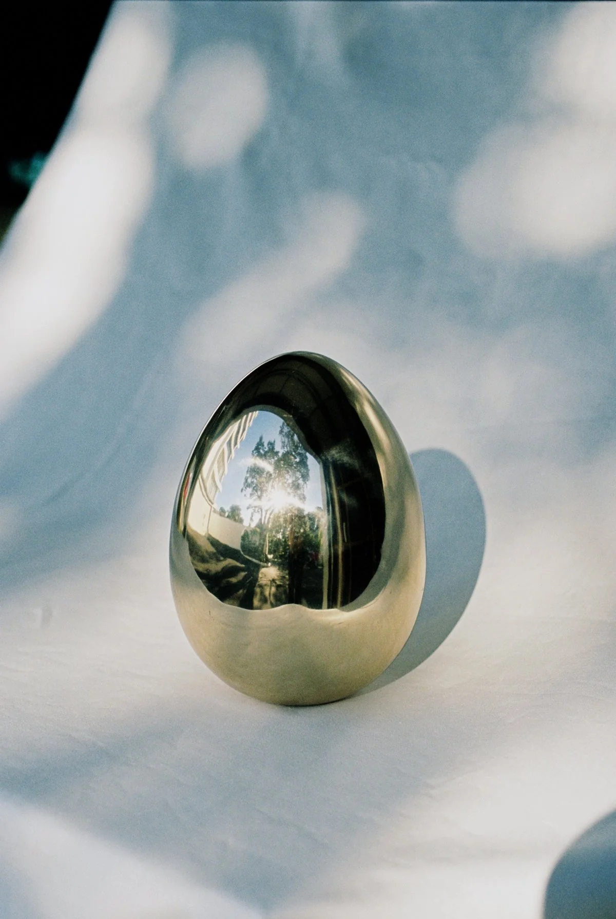 Large Brass Egg Sculpture - Image 5
