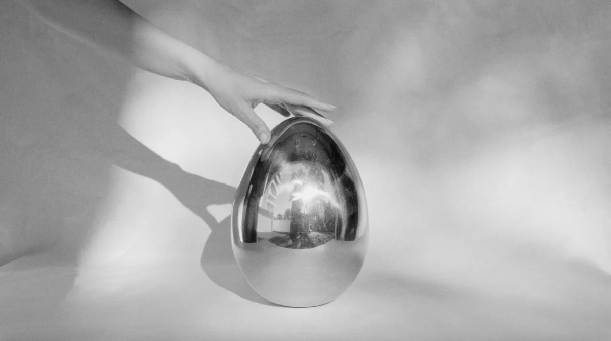 Large Brass Egg Sculpture - Image 8