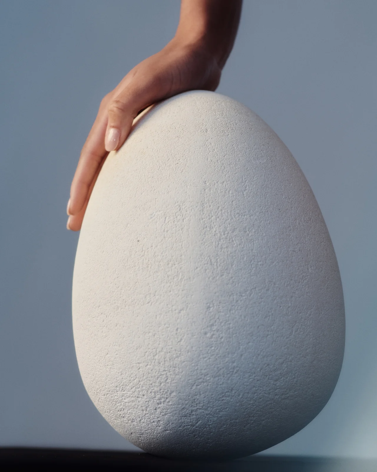 Large Limestone Egg Sculpture - Image 18