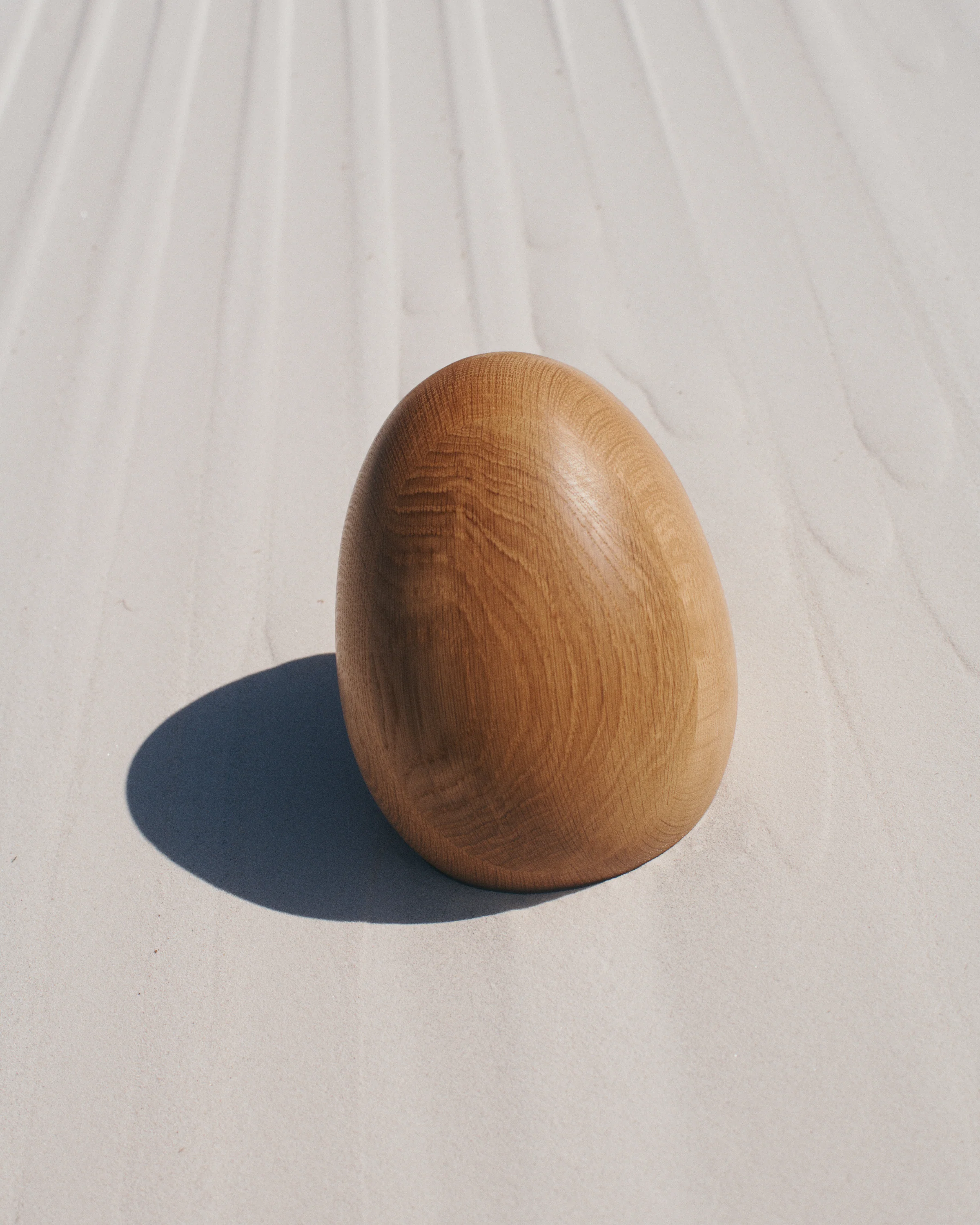 Large Oak Egg Sculpture - Image 5