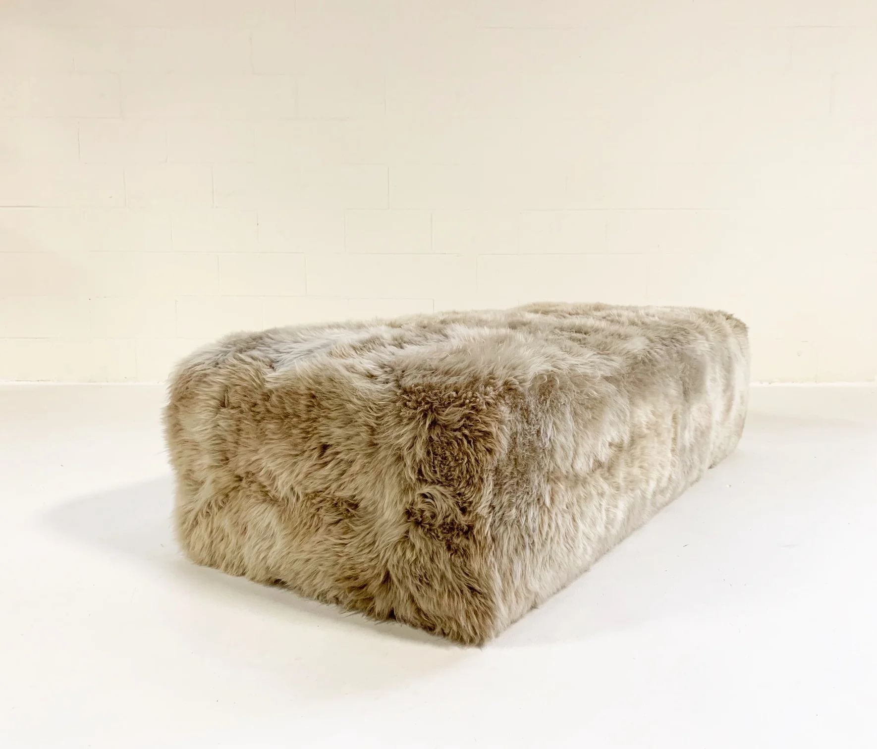 The Forsyth Large Ottoman in Sheepskin - Image 3