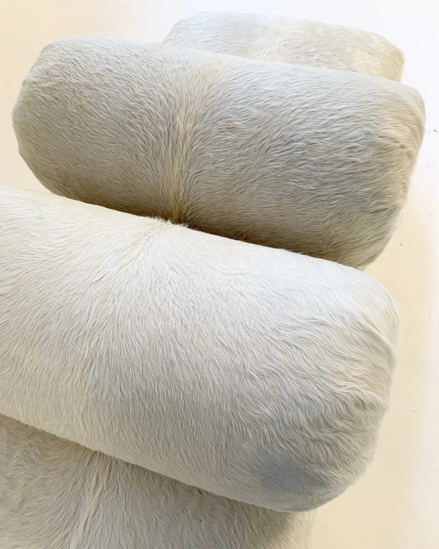 Large Slipper Chairs in Brazilian Cowhide, pair - Image 7