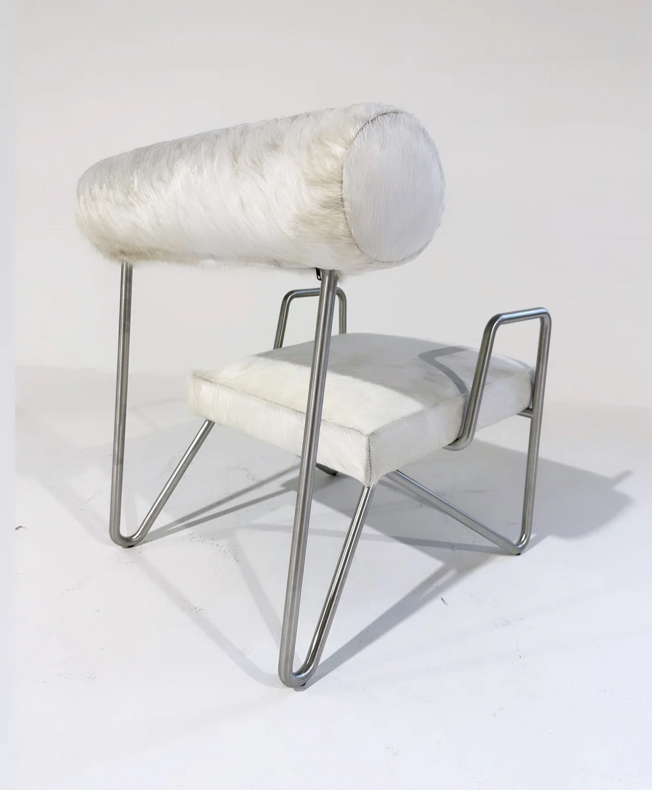Larry's Lounge Chair - Ivory Cowhide, Forsyth Exclusive - Image 2