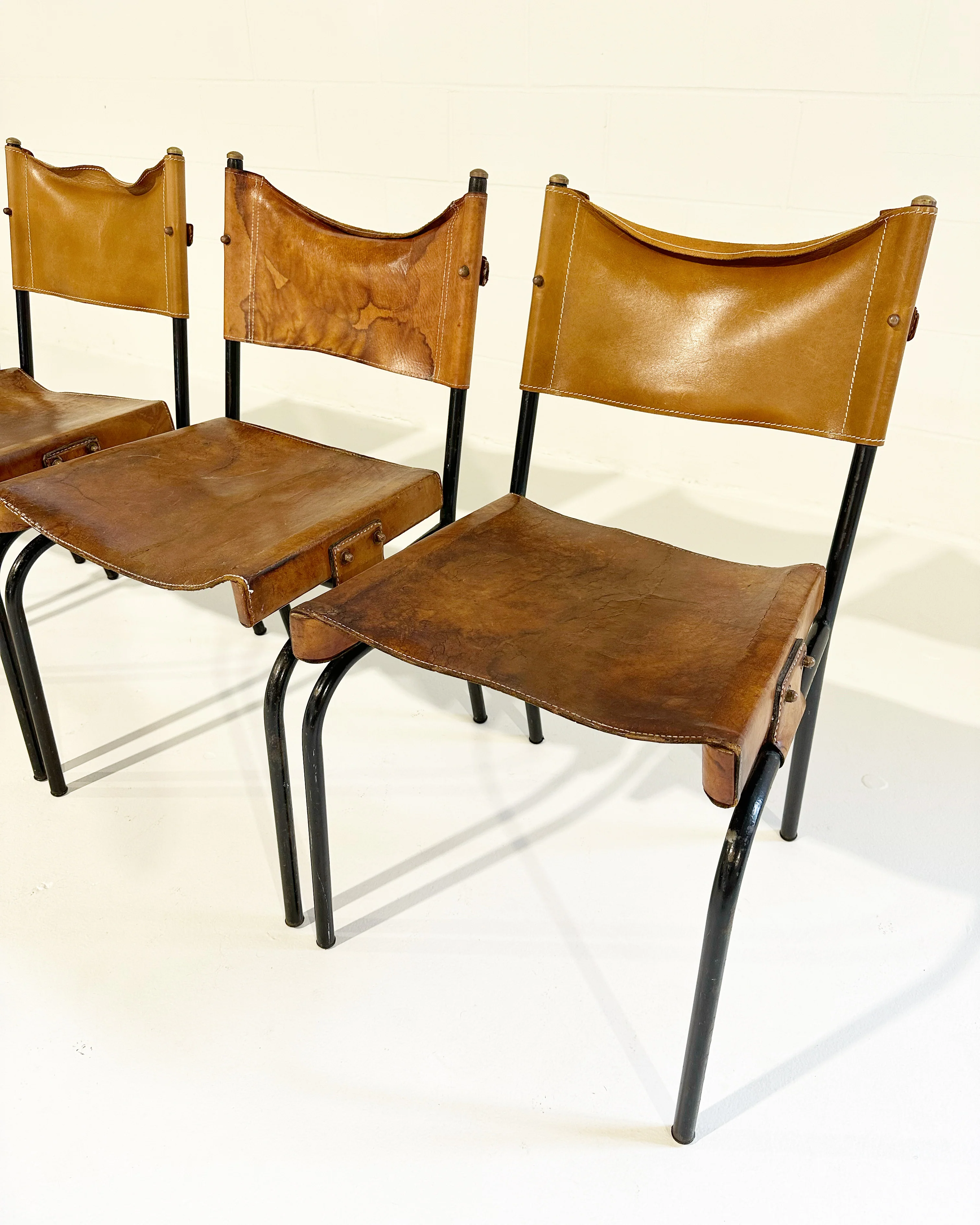 Leather Side Chairs, Set of 4 - Image 9