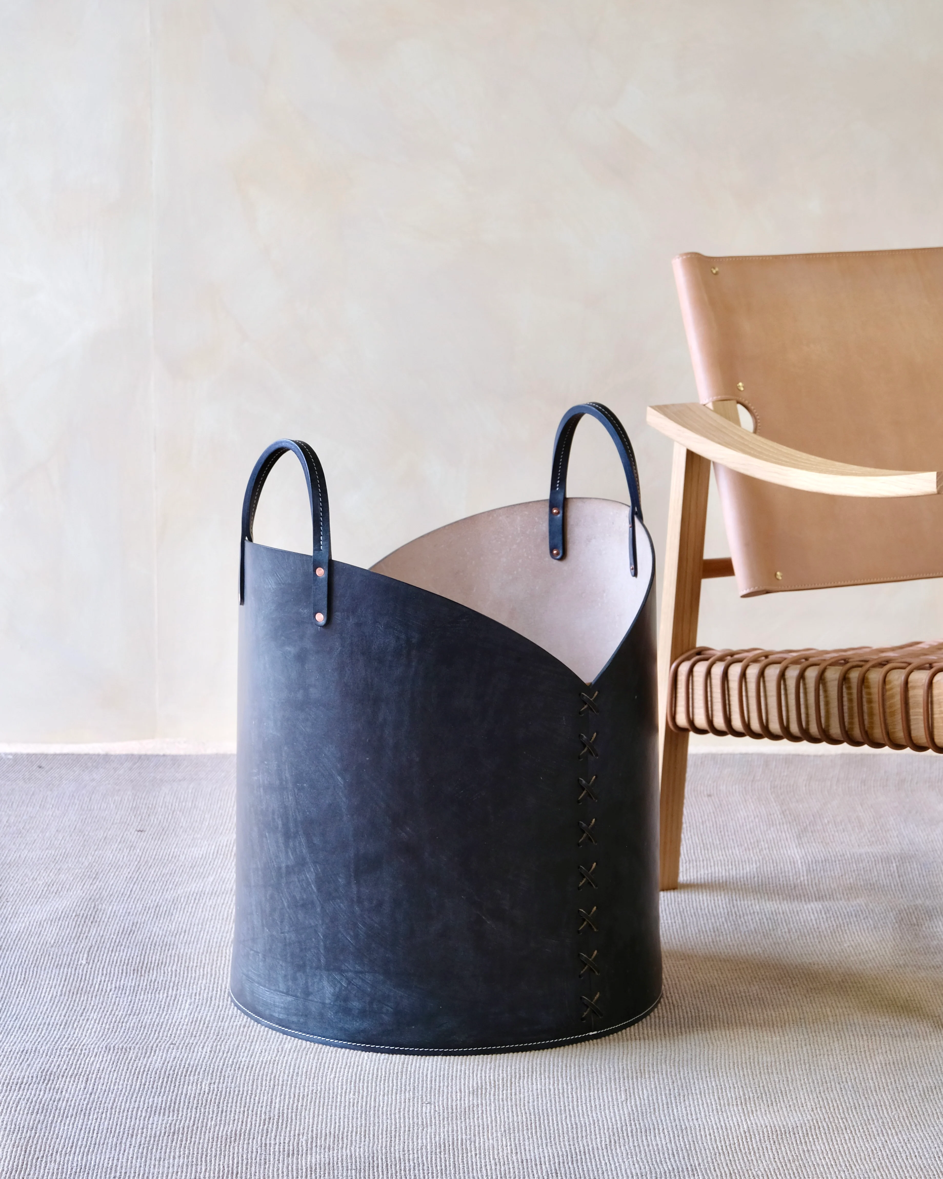 Log Basket - Charcoal Black - Image 3