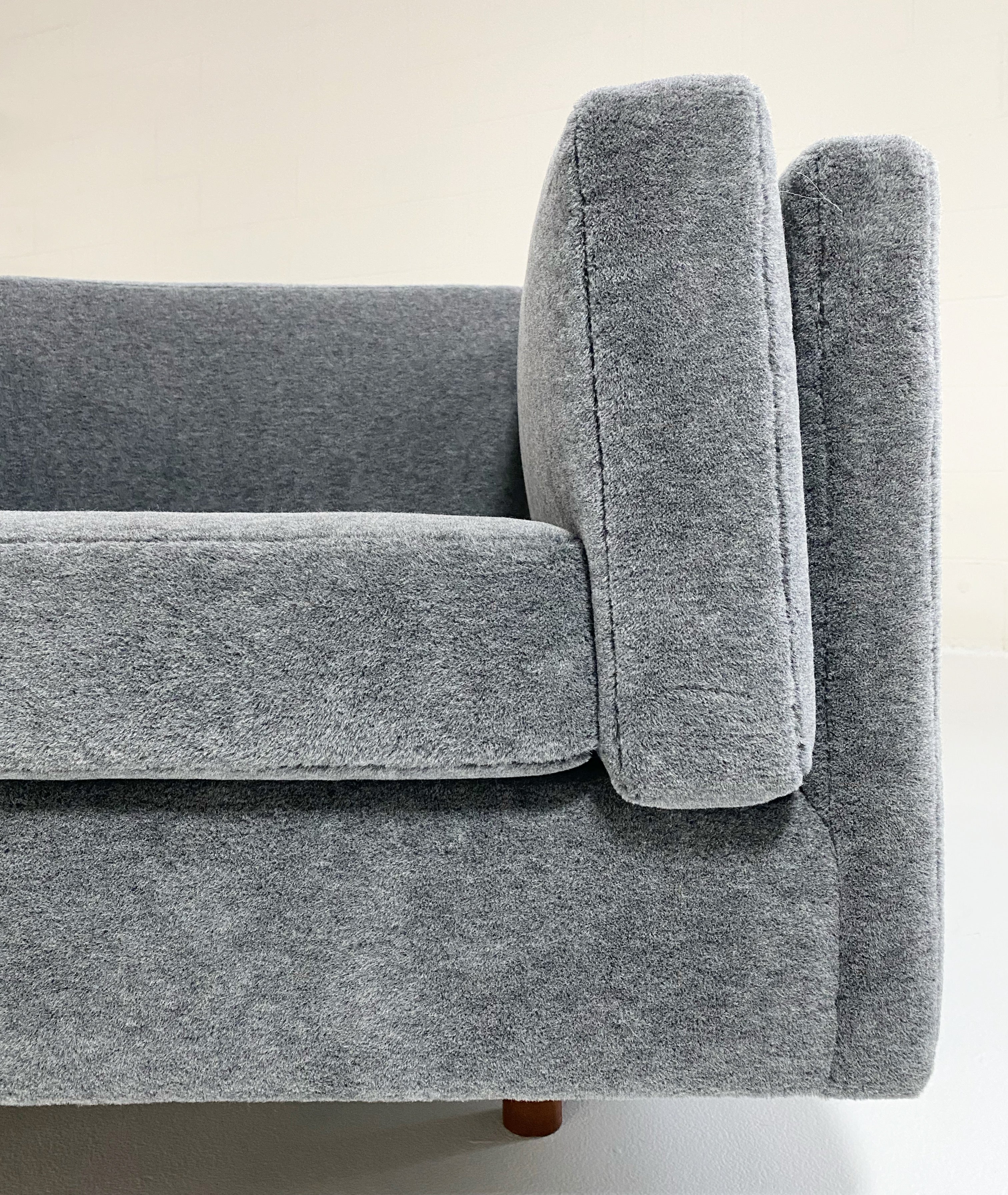 Lounge Chairs in Grey Mohair, Pair - Image 2