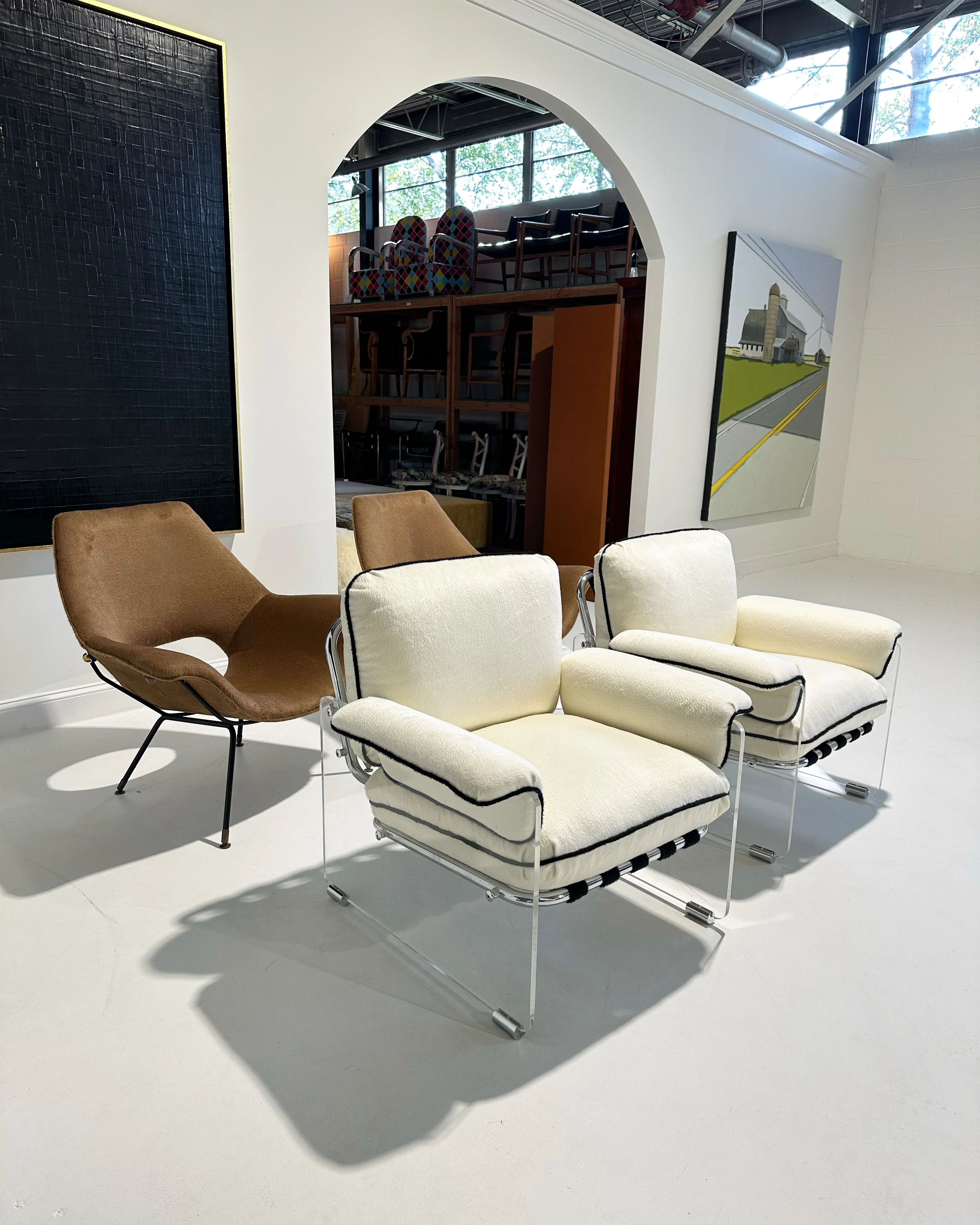 Lounge Chairs in Inata Alpaca Fabric, pair - Image 8