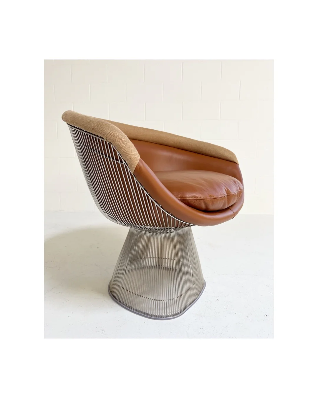 Lounge Chairs in Loro Piana Leather and Linen, pair - Image 12