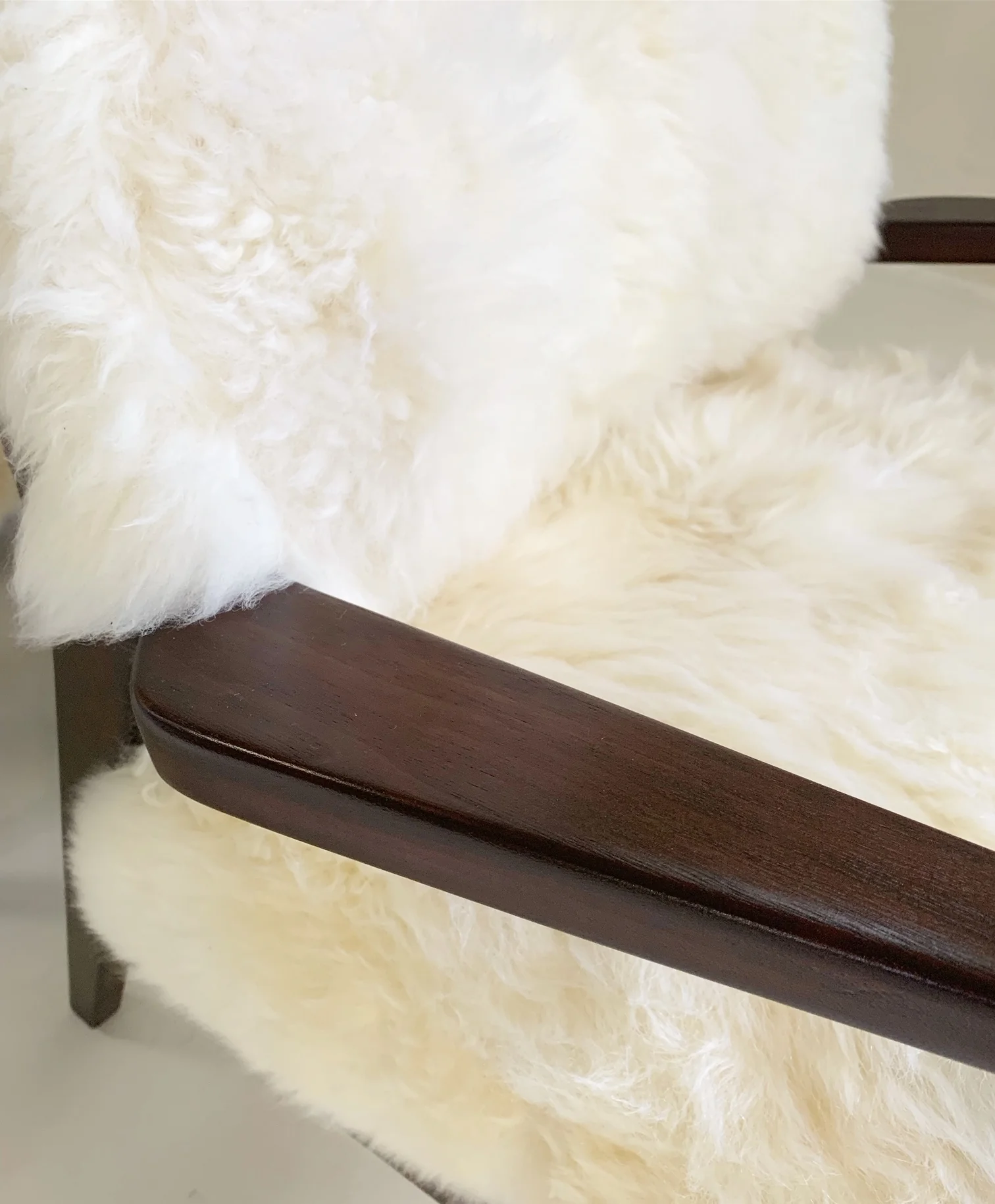 Lounge Chairs with Sheepskin Cushions - Image 6