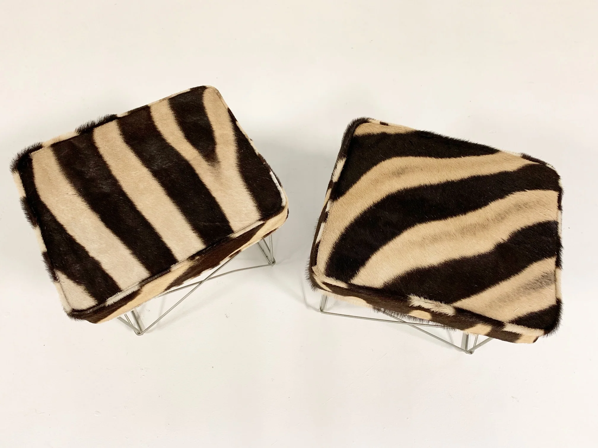 LTR Tables with Zebra Cushions, pair - Image 2