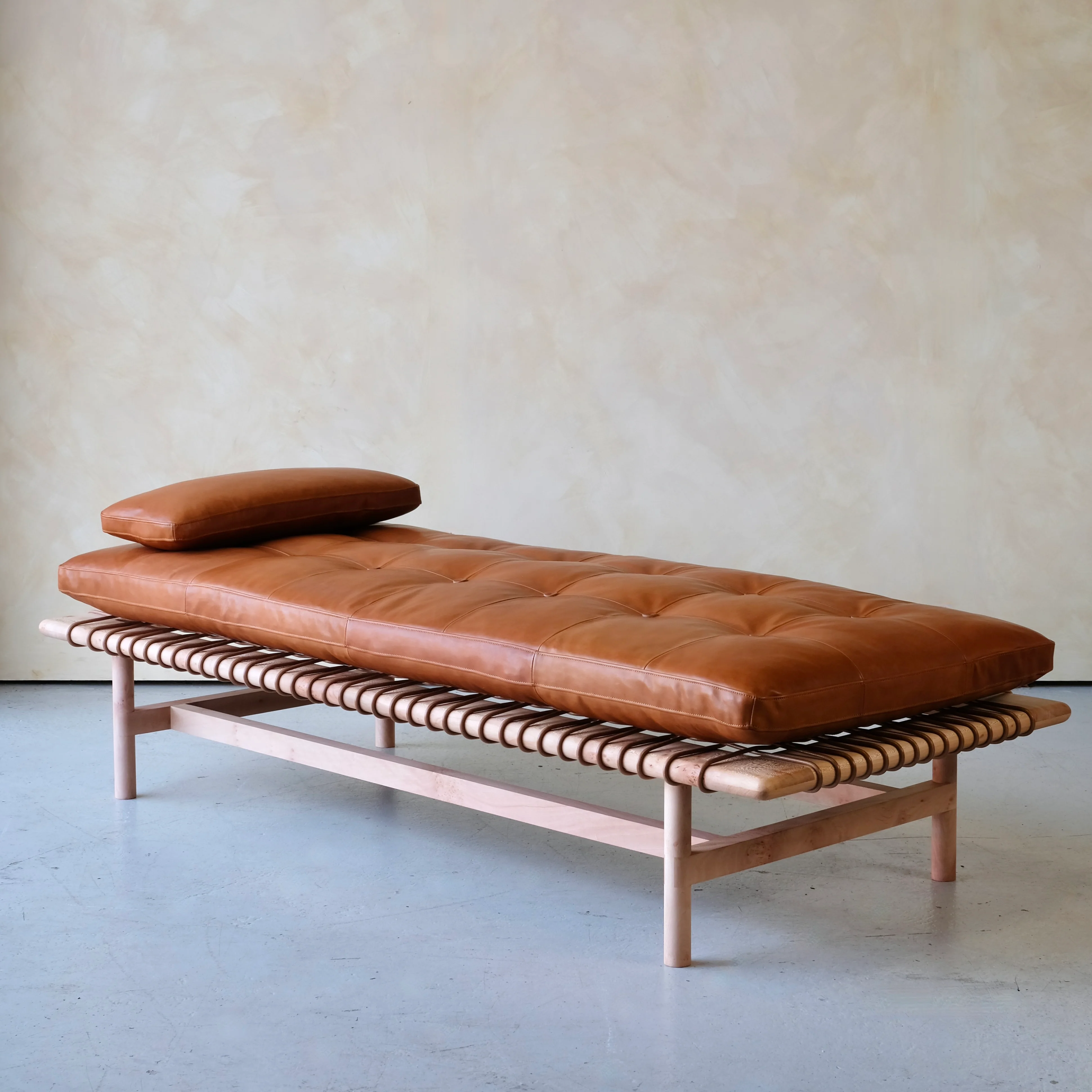 Mesa Daybed in London Plane and Hermes Leather - Image 5