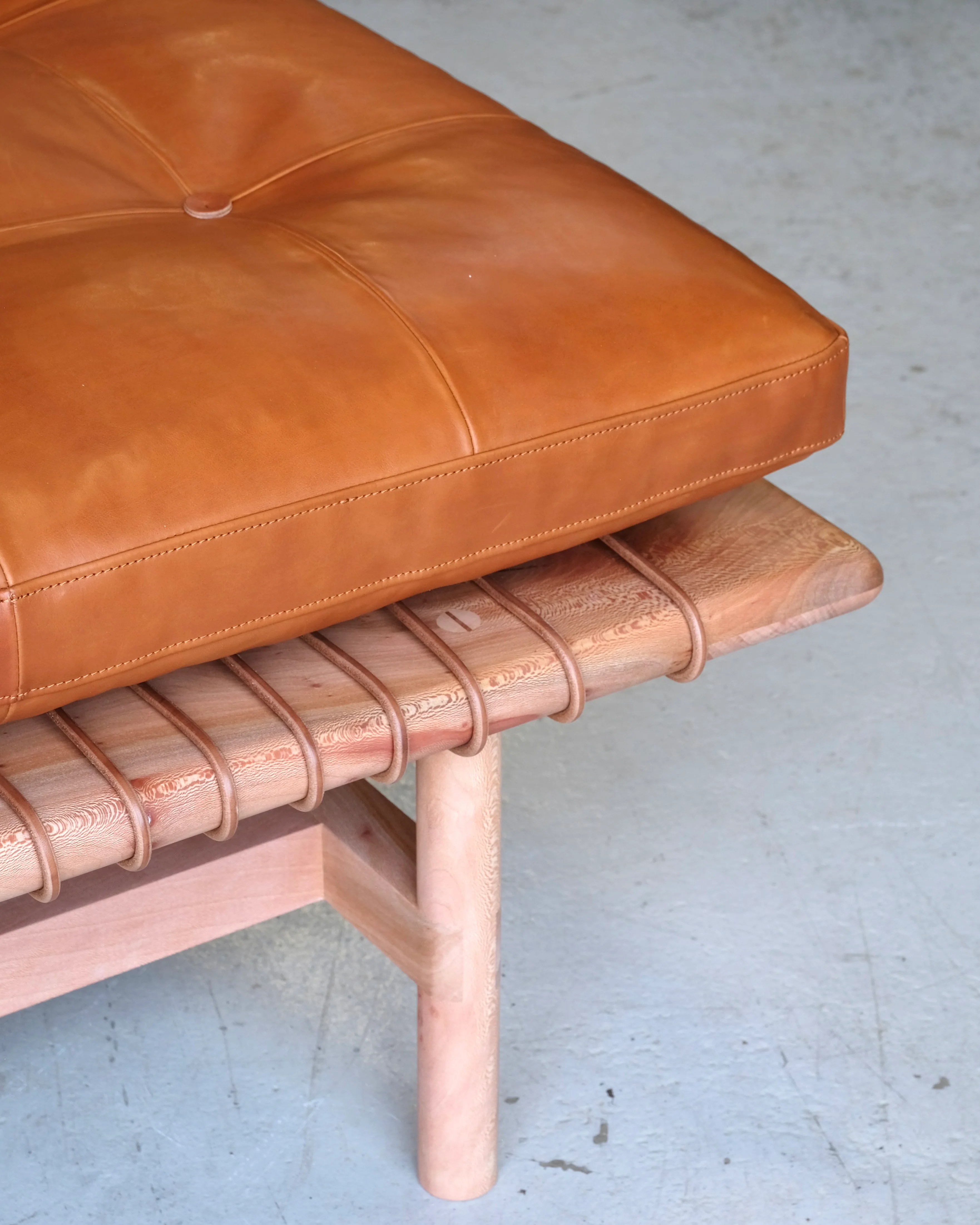 Mesa Daybed in London Plane and Hermes Leather - Image 9