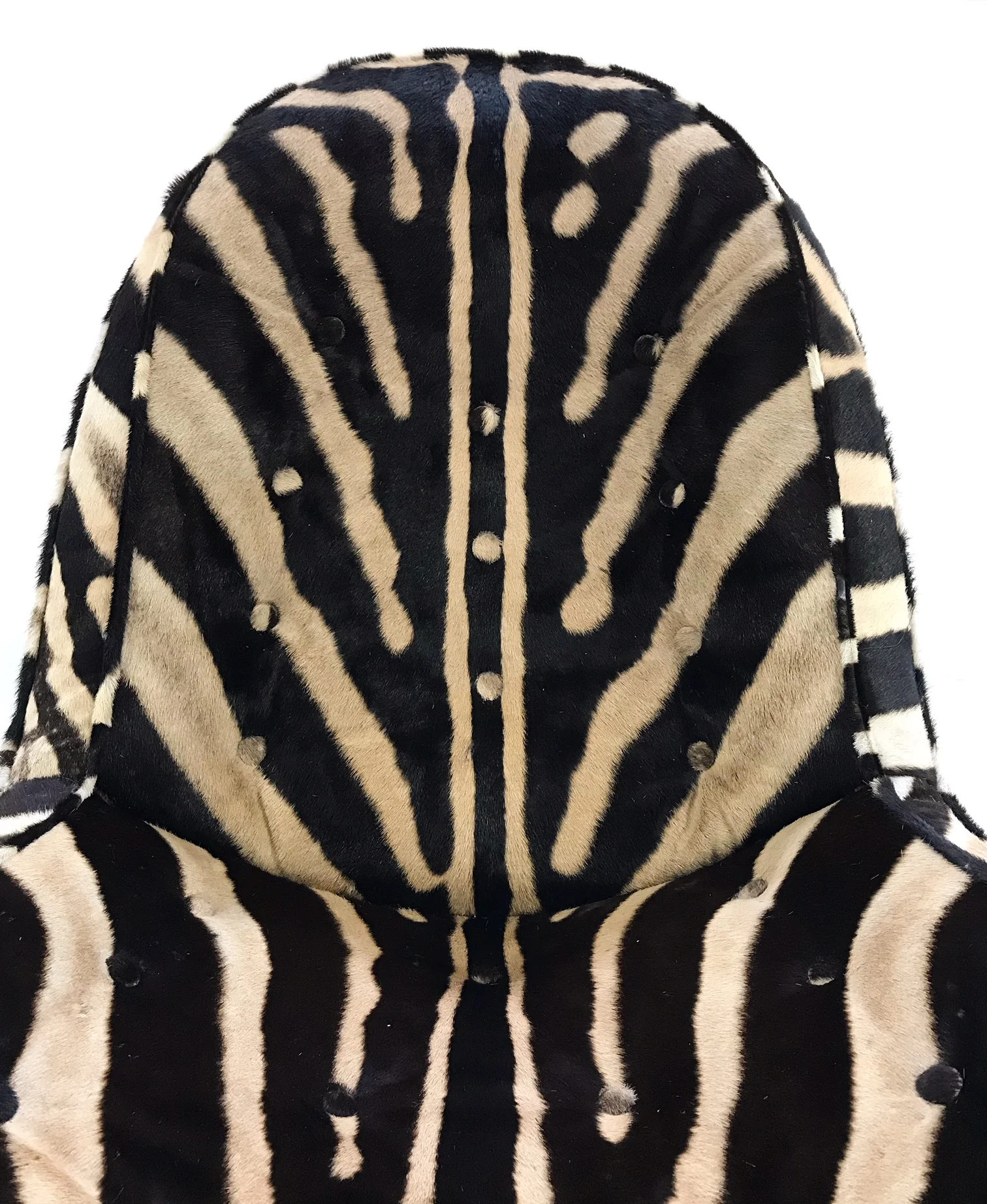 Lounge Chair with Ottoman in Zebra Hide - Image 5