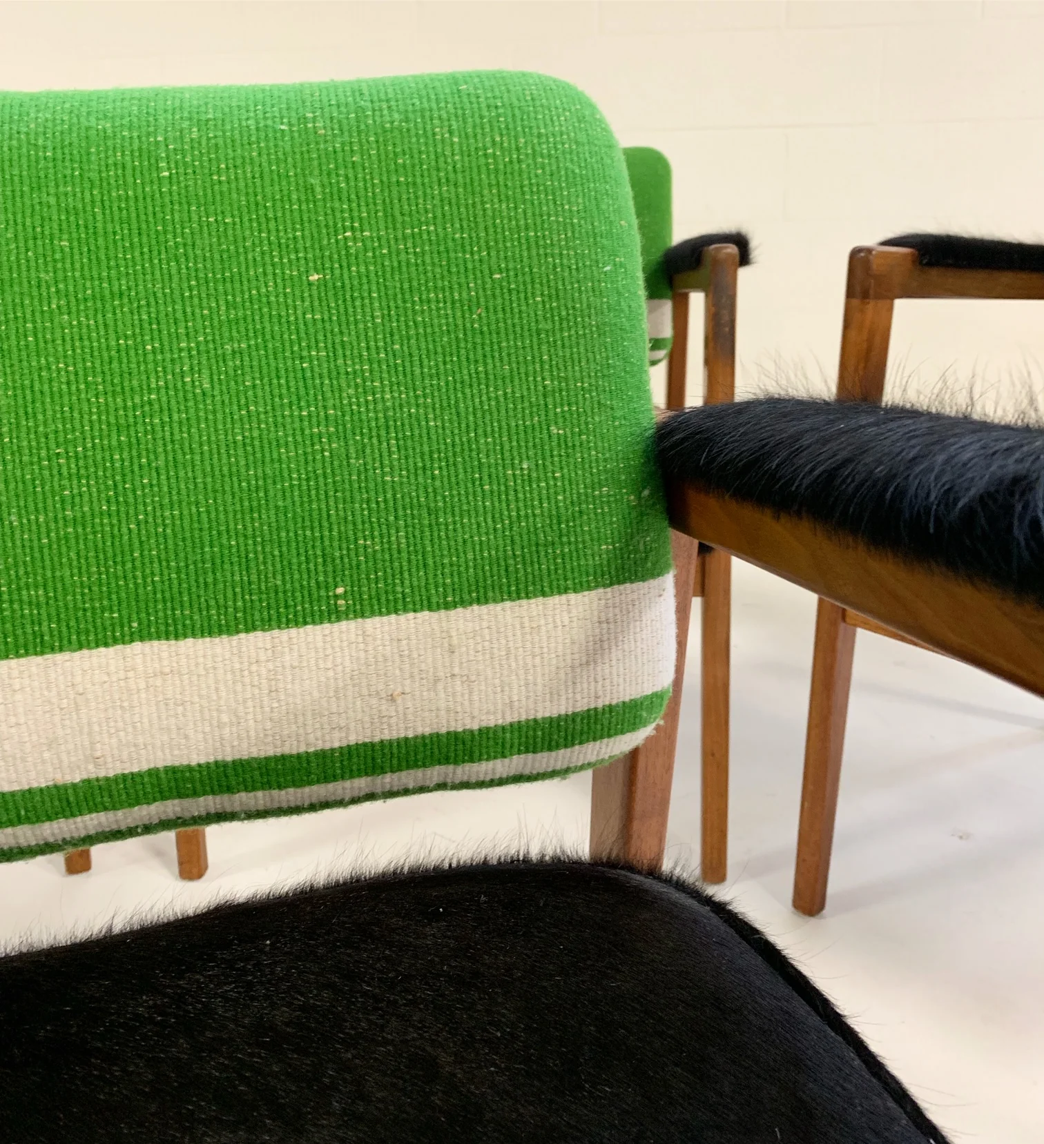 Armchairs in Brazilian Cowhide and Isabel Marant Silk Wool, Pair - Image 6