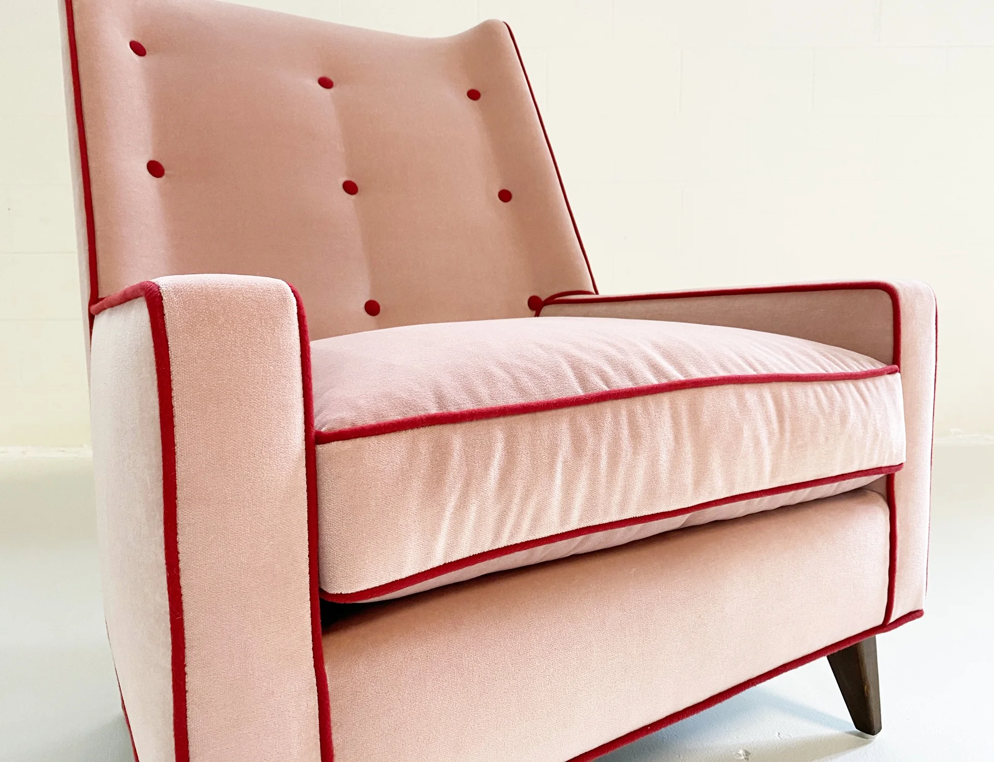 Lounge Chair in Schumacher Velvet and Loro Piana Cashmere - Image 2