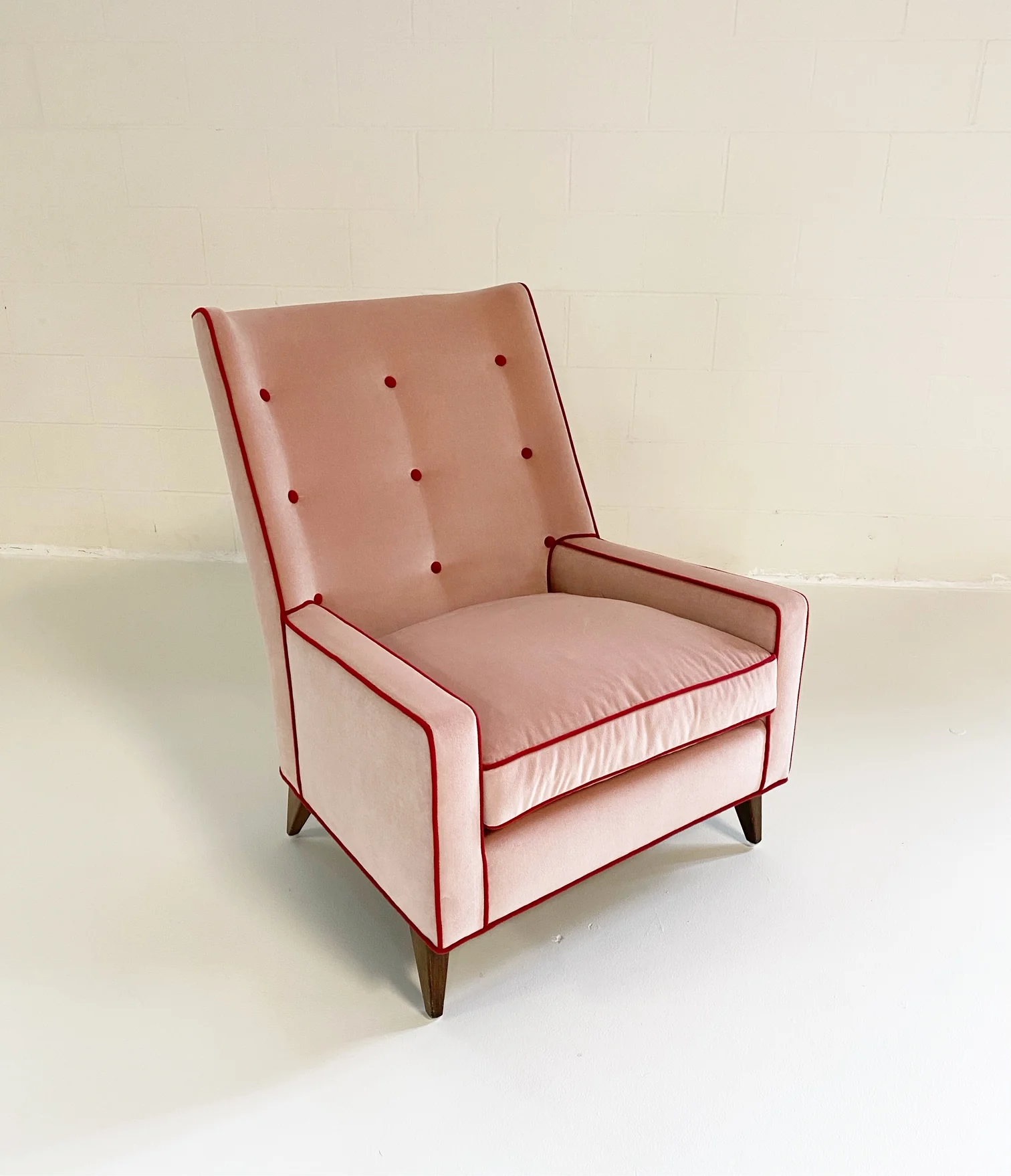 Lounge Chair in Schumacher Velvet and Loro Piana Cashmere - Image 7