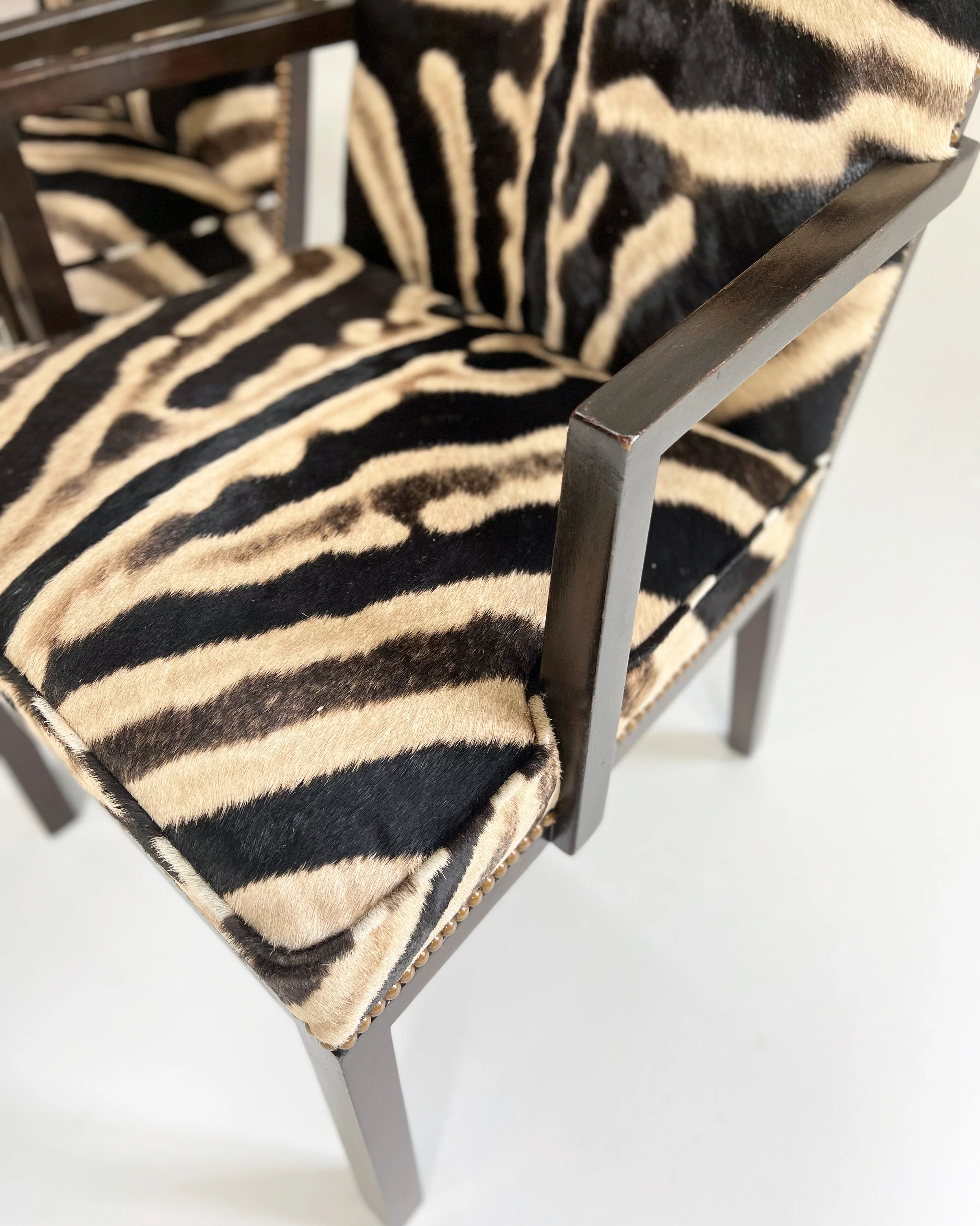 Model 6337 Armchairs in Zebra Hide, Pair - Image 6