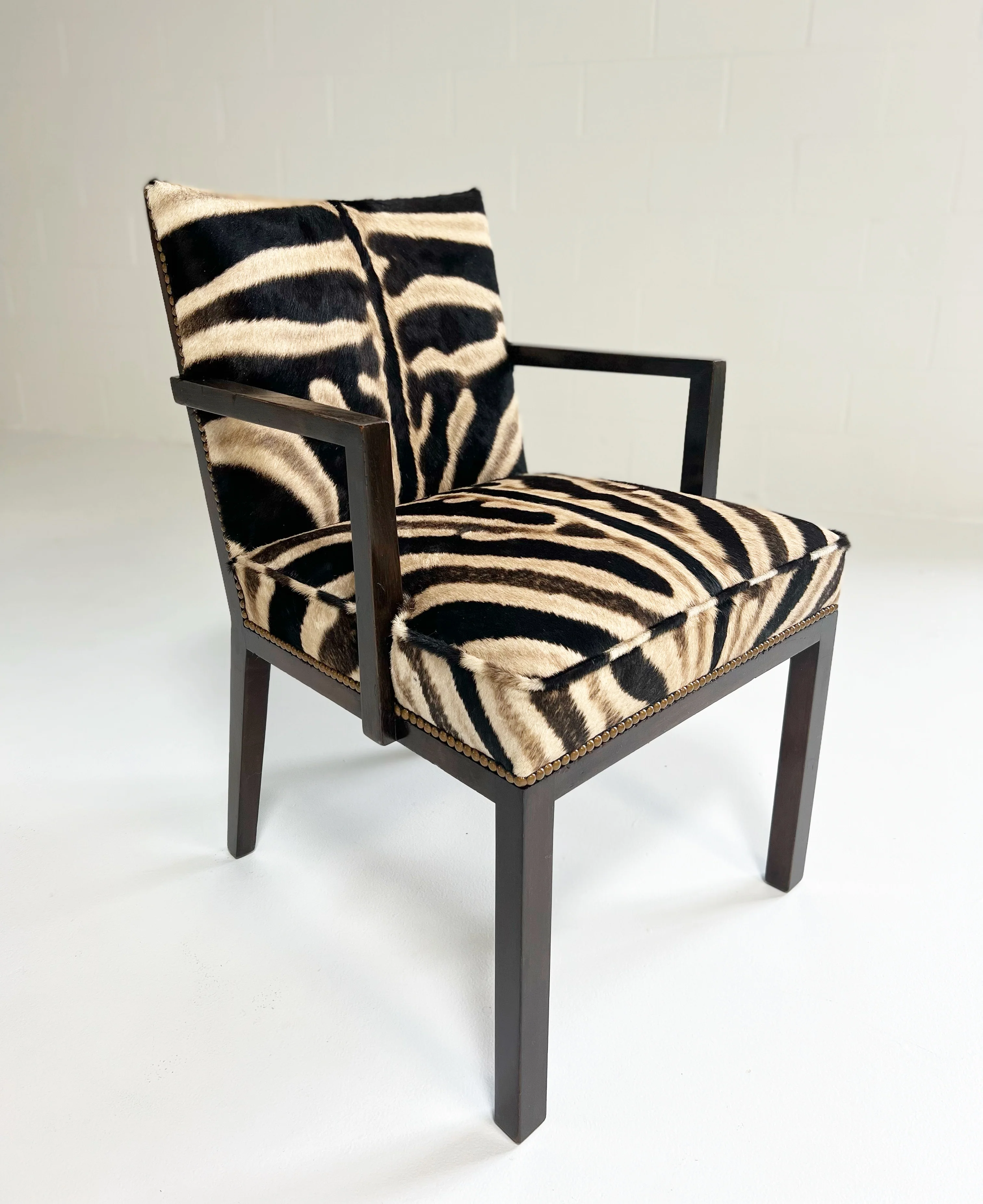 Model 6337 Armchairs in Zebra Hide, Pair - Image 7