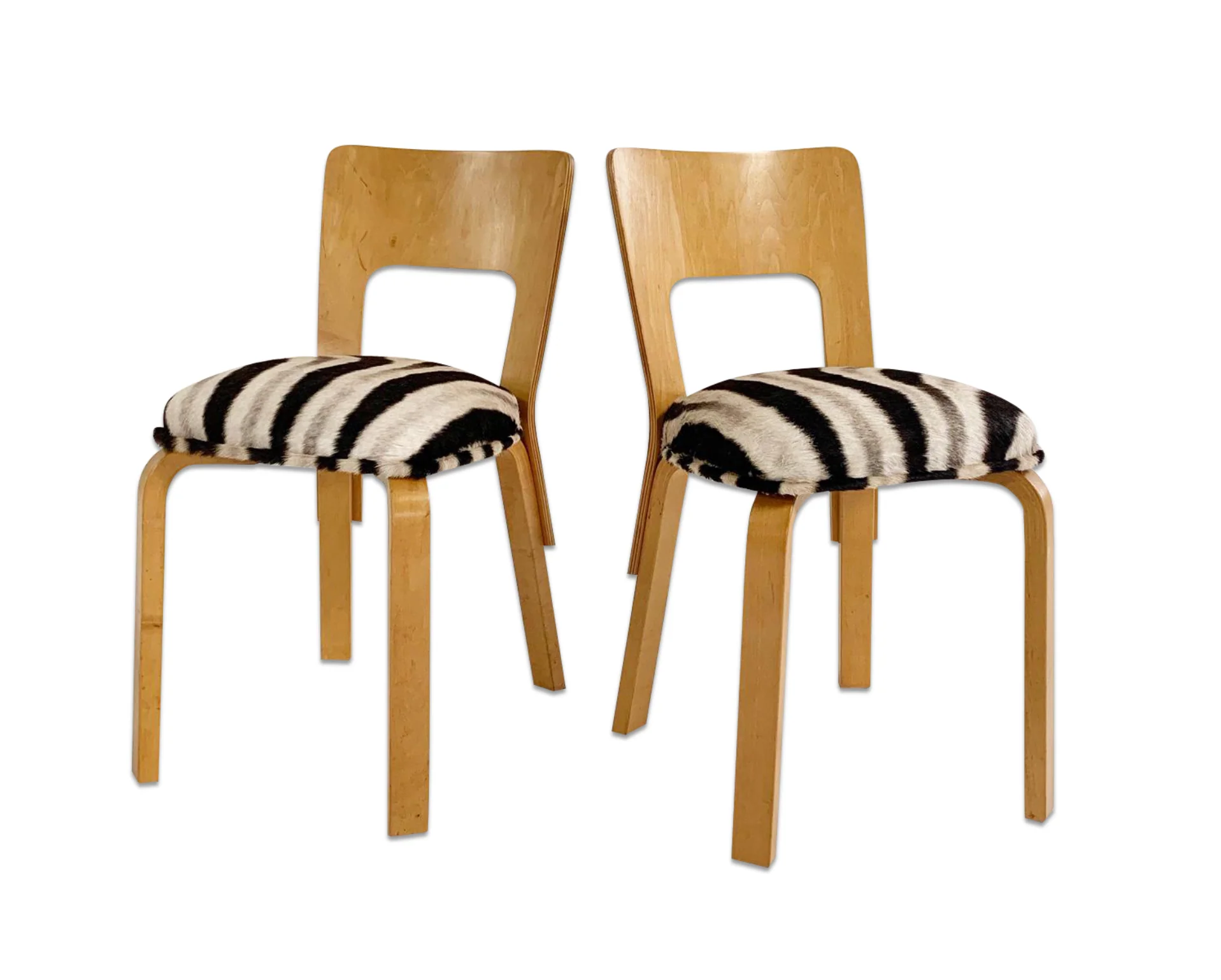 Model 66 Chairs in Zebra Hide, only one available - Image 9