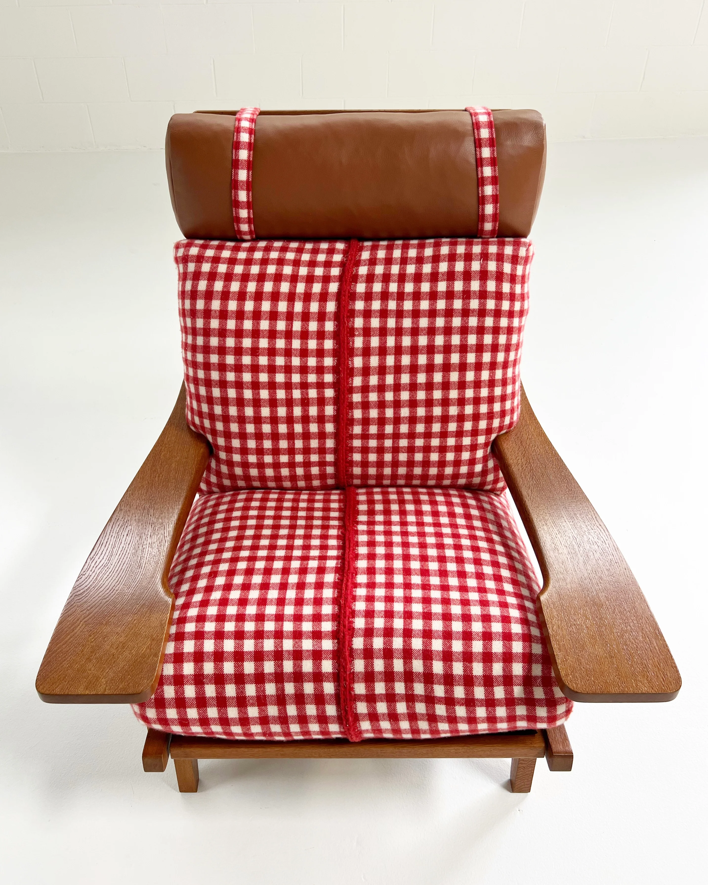 Model GE 375 Paddle Chair and Ottoman in The Elder Statesman Cashmere - Image 4