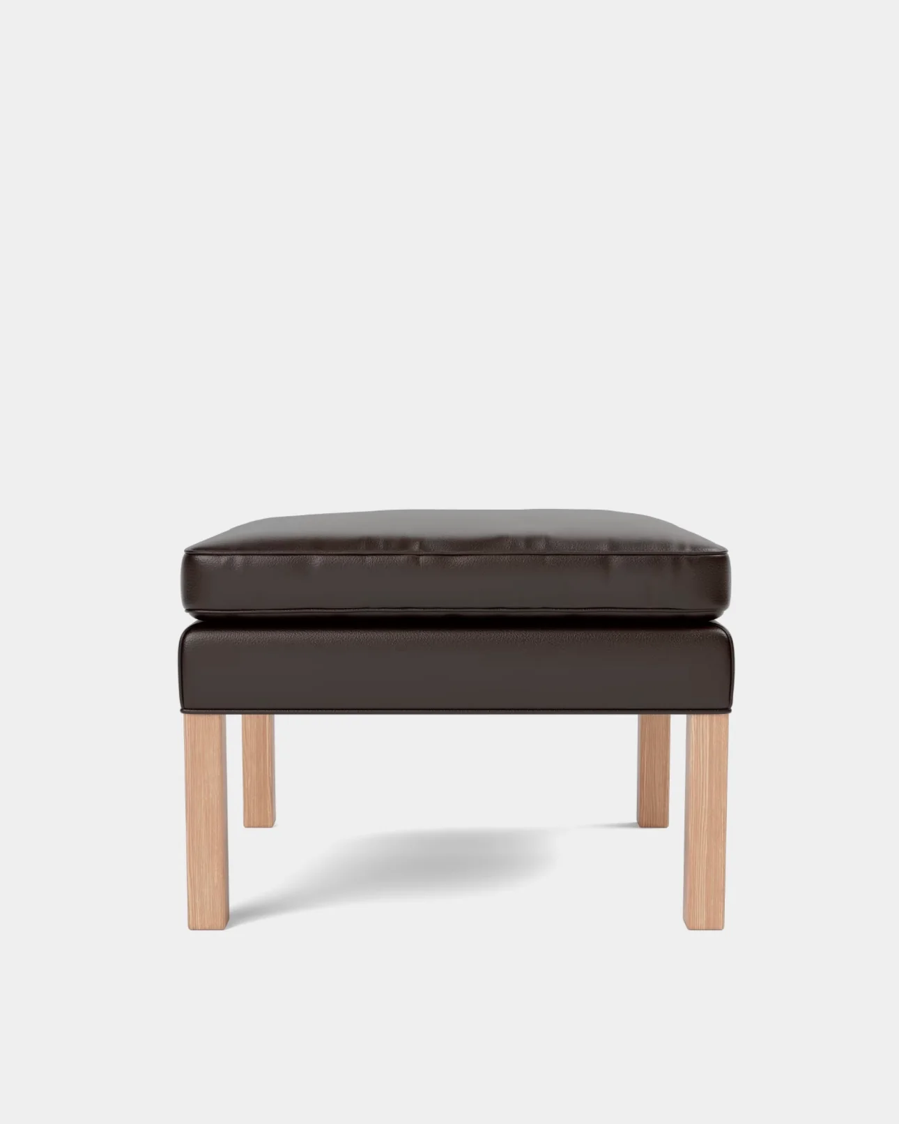 Mogensen 2202 Ottoman | Mocca Leather and Oiled Oak - Image 2