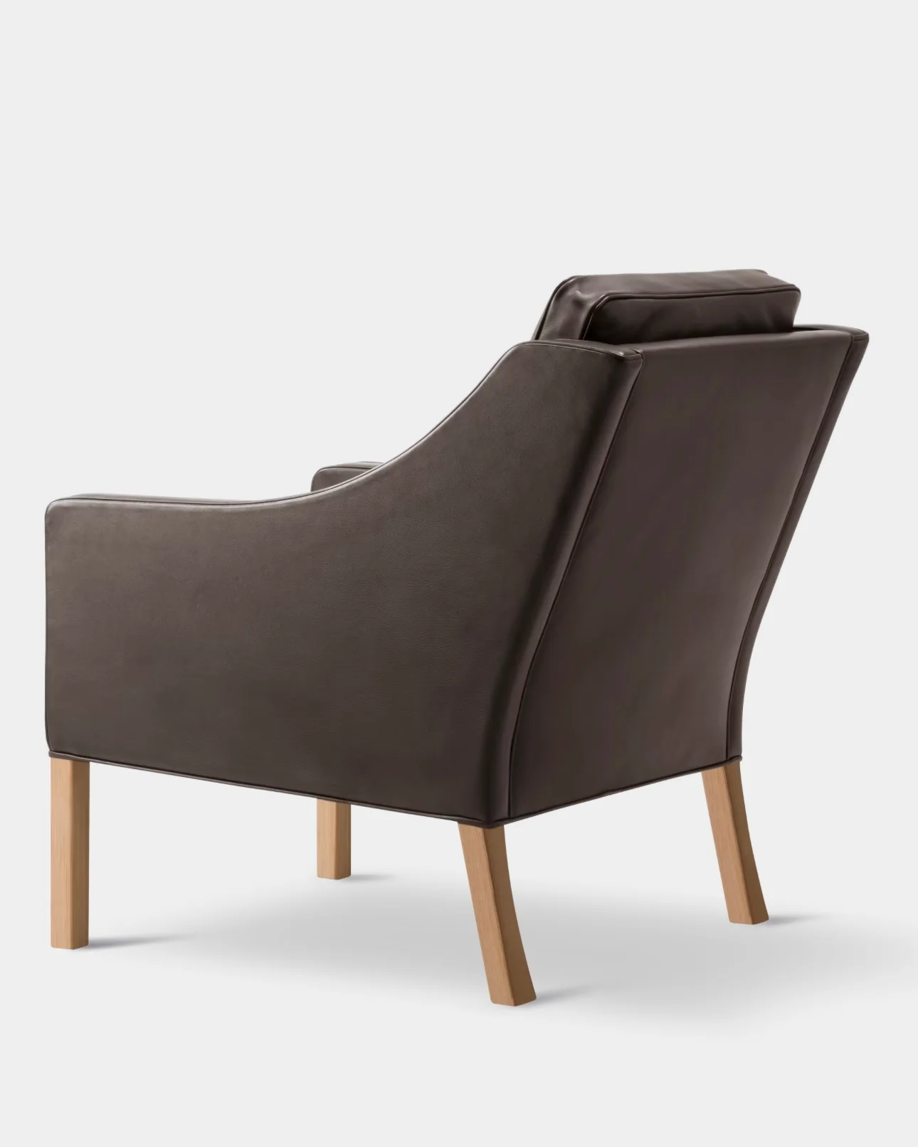 Mogensen 2207 Club Chair | Mocca Leather and Oiled Oak - Image 2