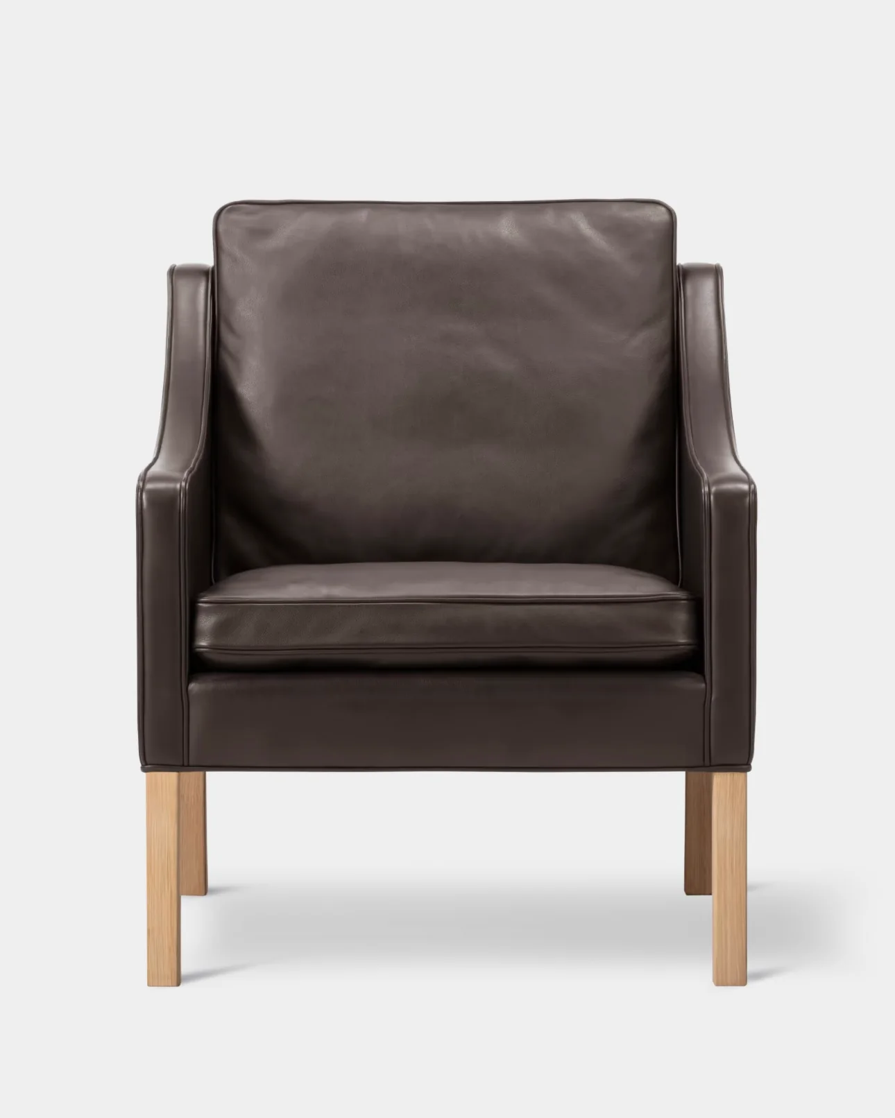 Mogensen 2207 Club Chair | Mocca Leather and Oiled Oak - Image 4