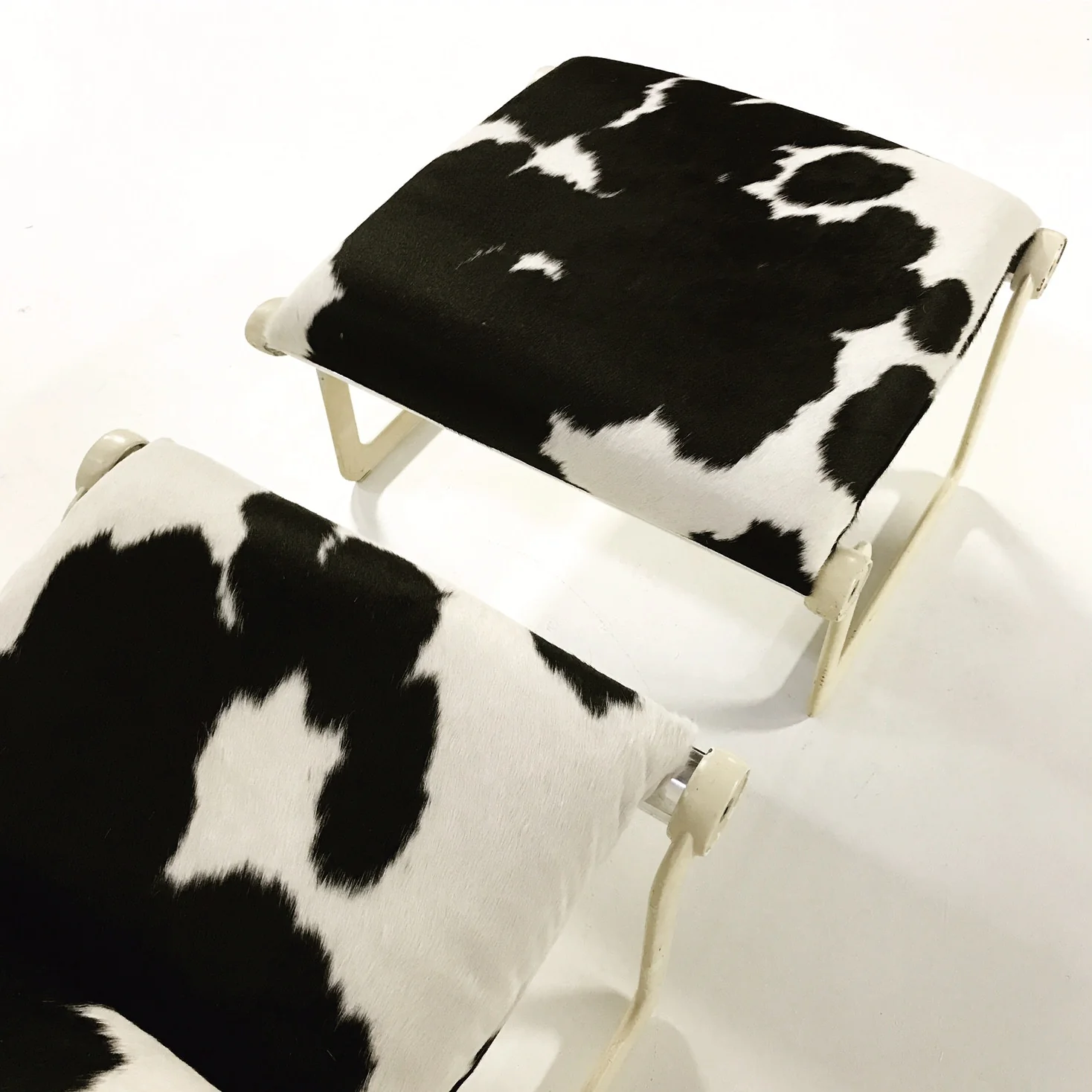 Chair & Ottoman in Brazilian Cowhide - Image 2