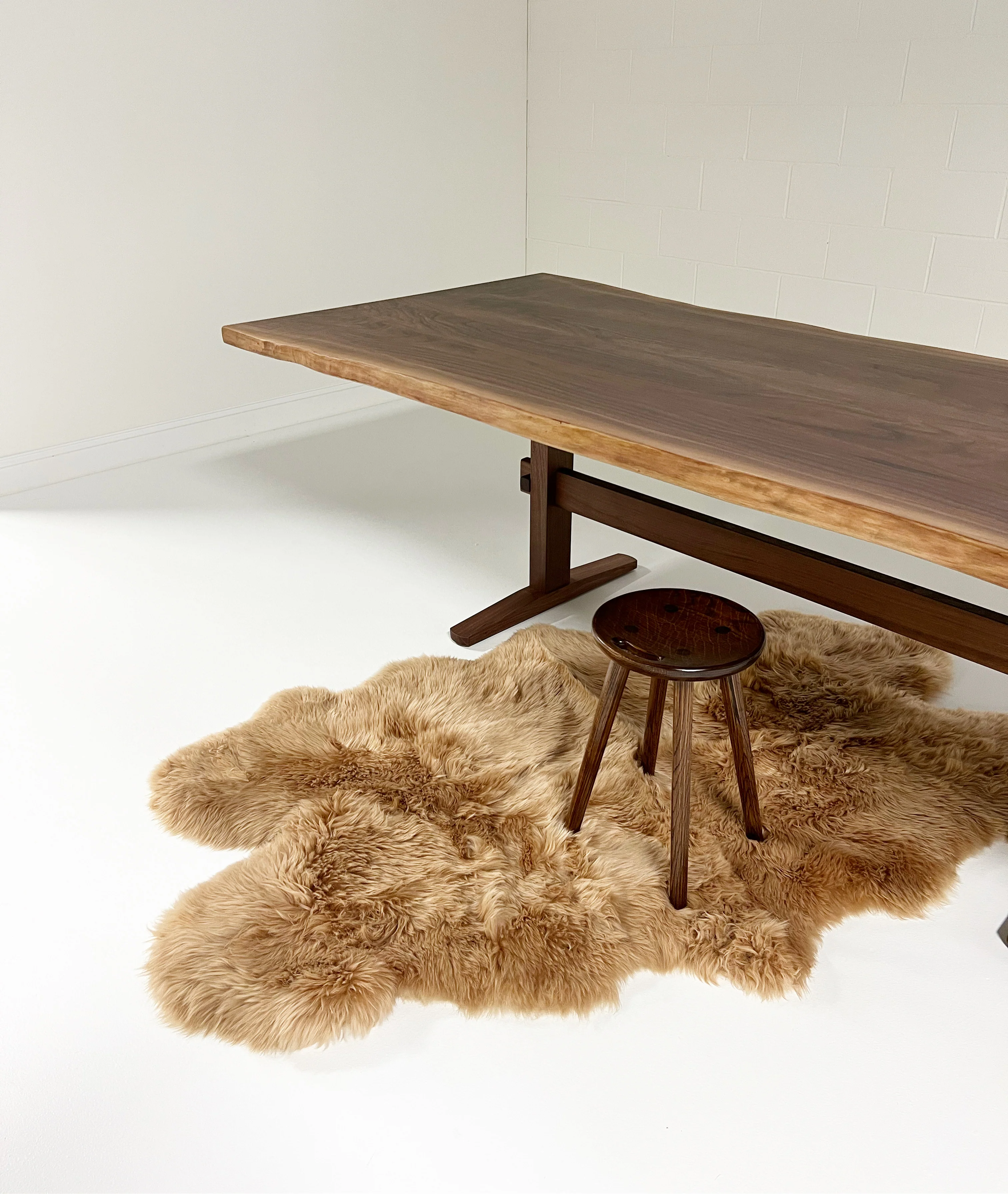 New Zealand Sheepskin Quad Rug - Tan - Image 7