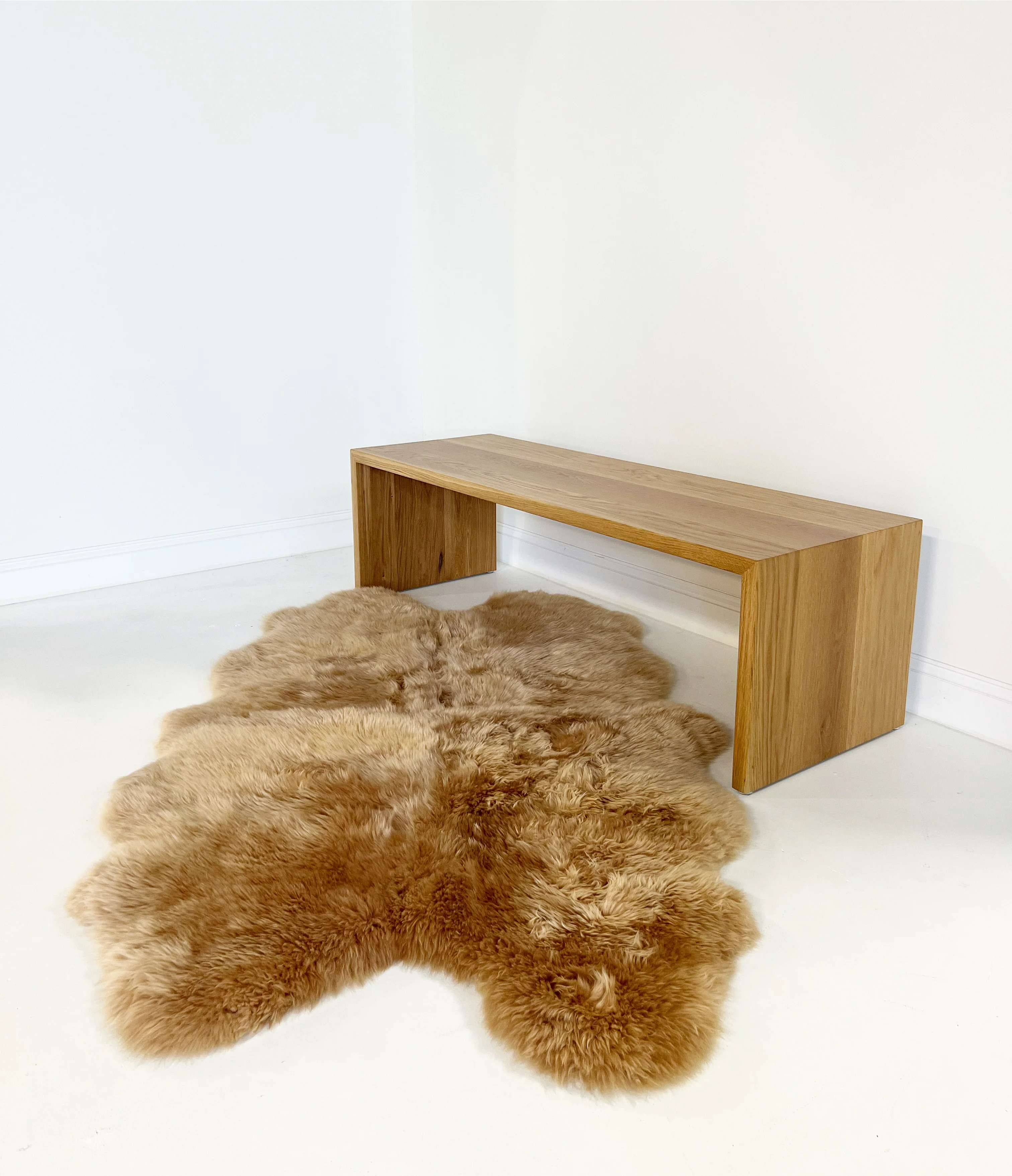 New Zealand Sheepskin Quad Rug - Tan - Image 9