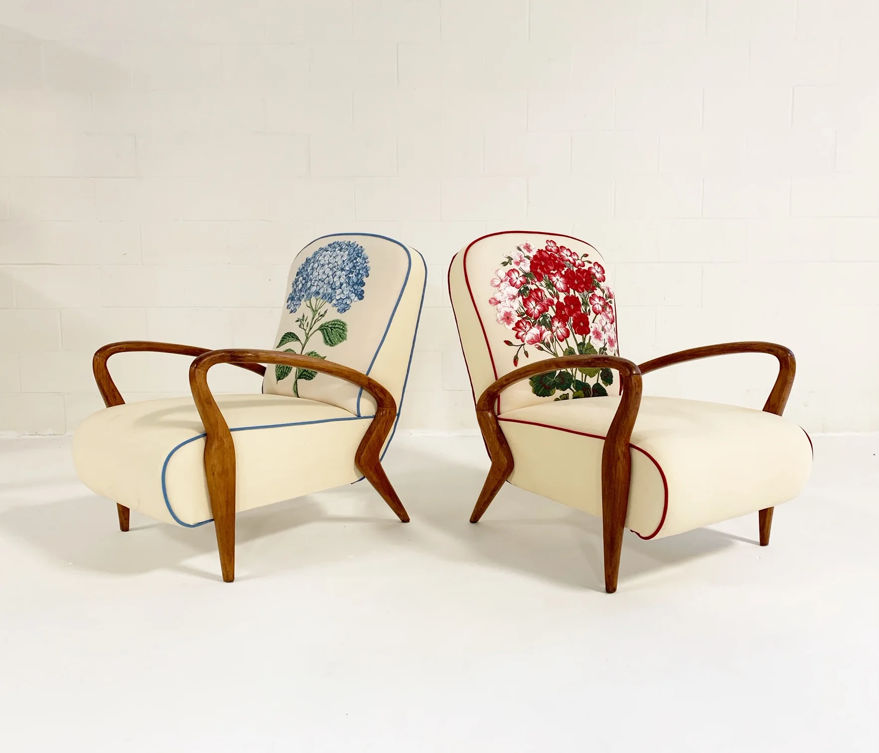 Italian Oakwood Chairs, pair - Image 3