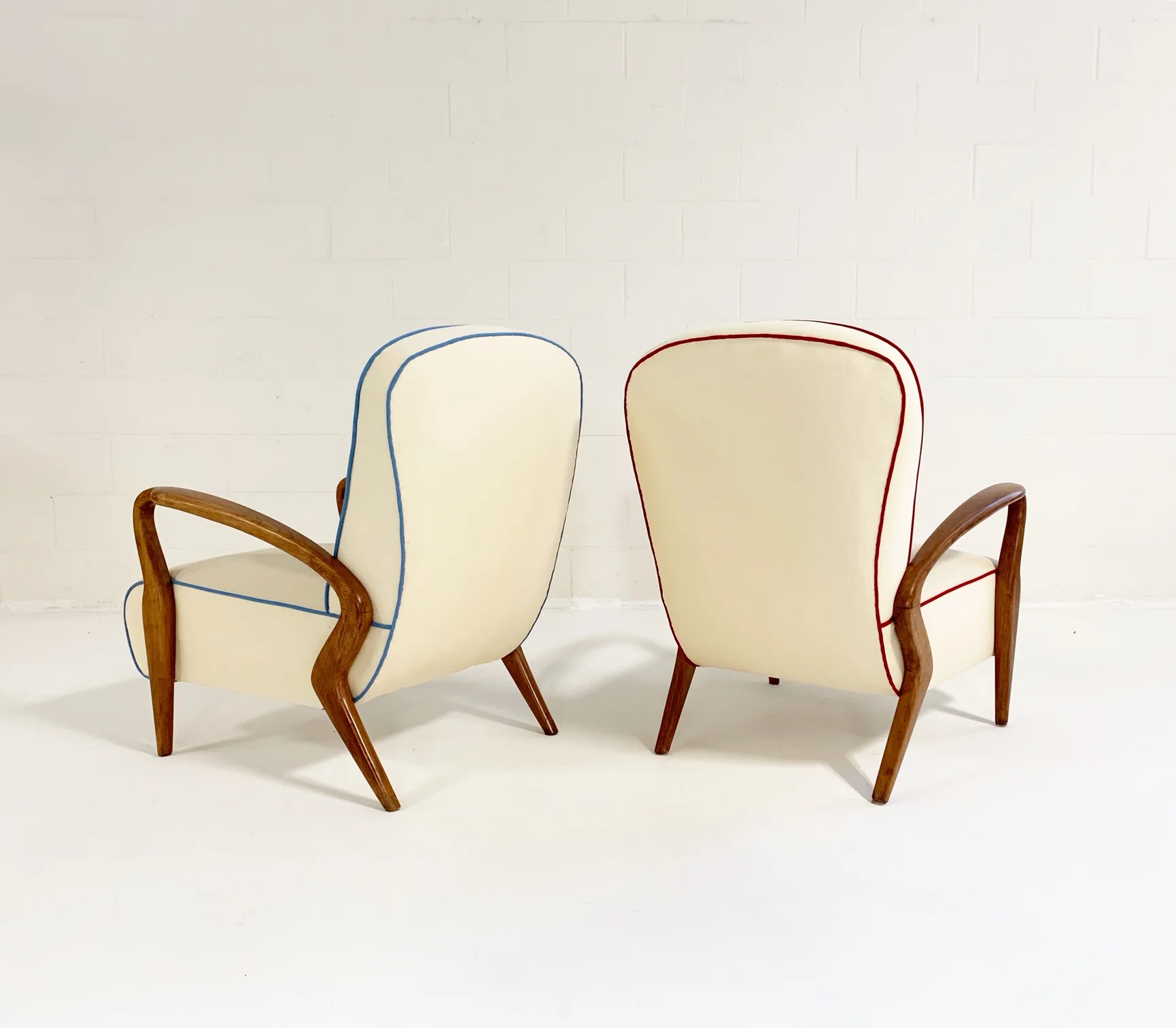 Italian Oakwood Chairs, pair - Image 5