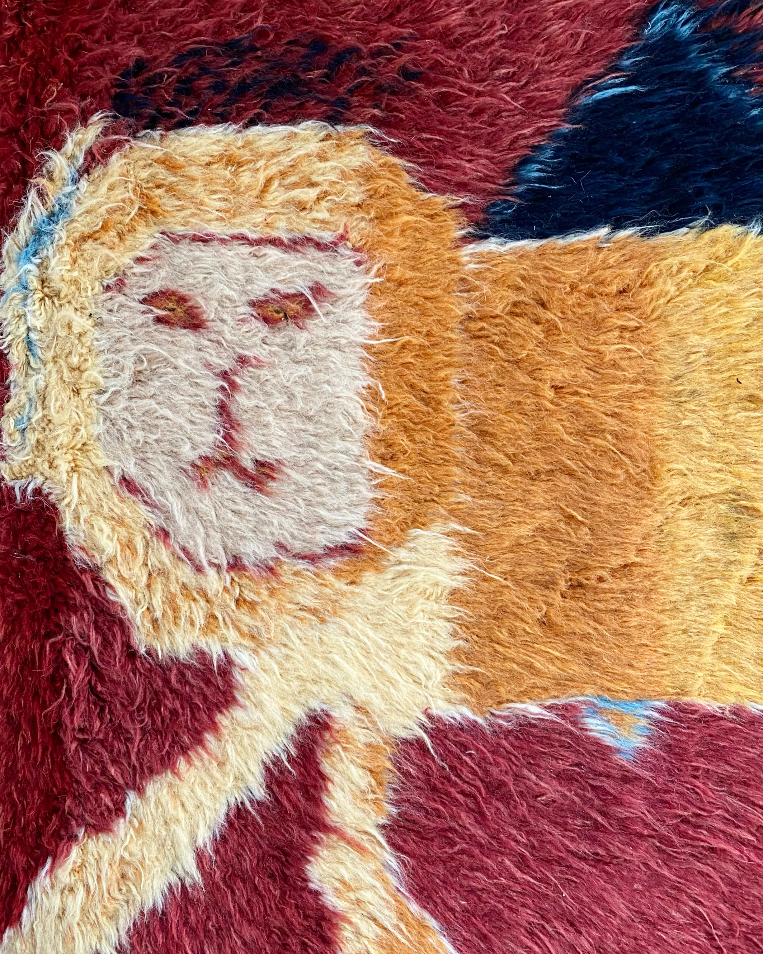 One-of-a-Kind Ottoman with Vintage Qashqai Gabbeh Rug from Iran - Image 6