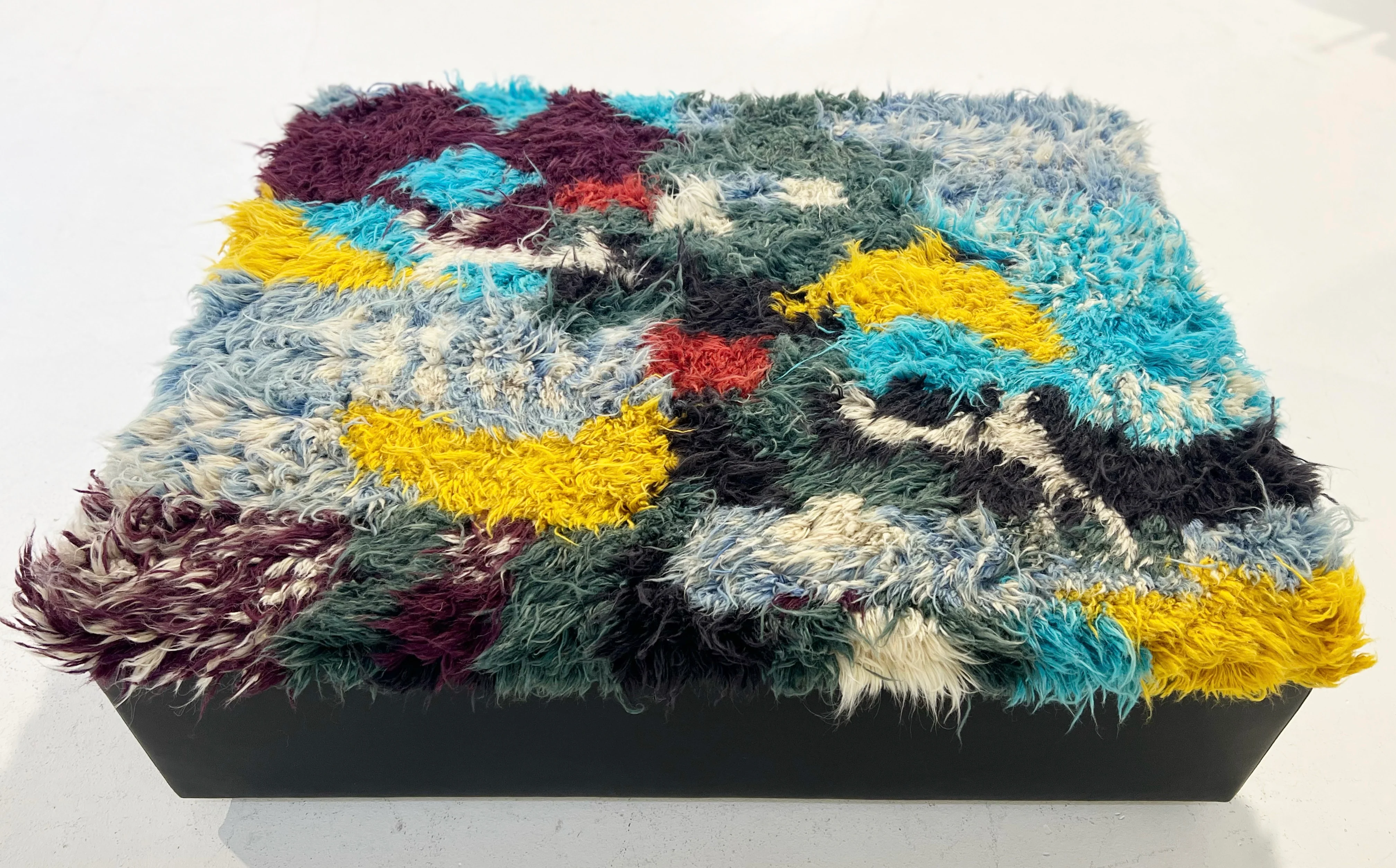 One-of-a-Kind Ottoman with Vintage Qashqai Gabbeh Rug from Iran - Image 6