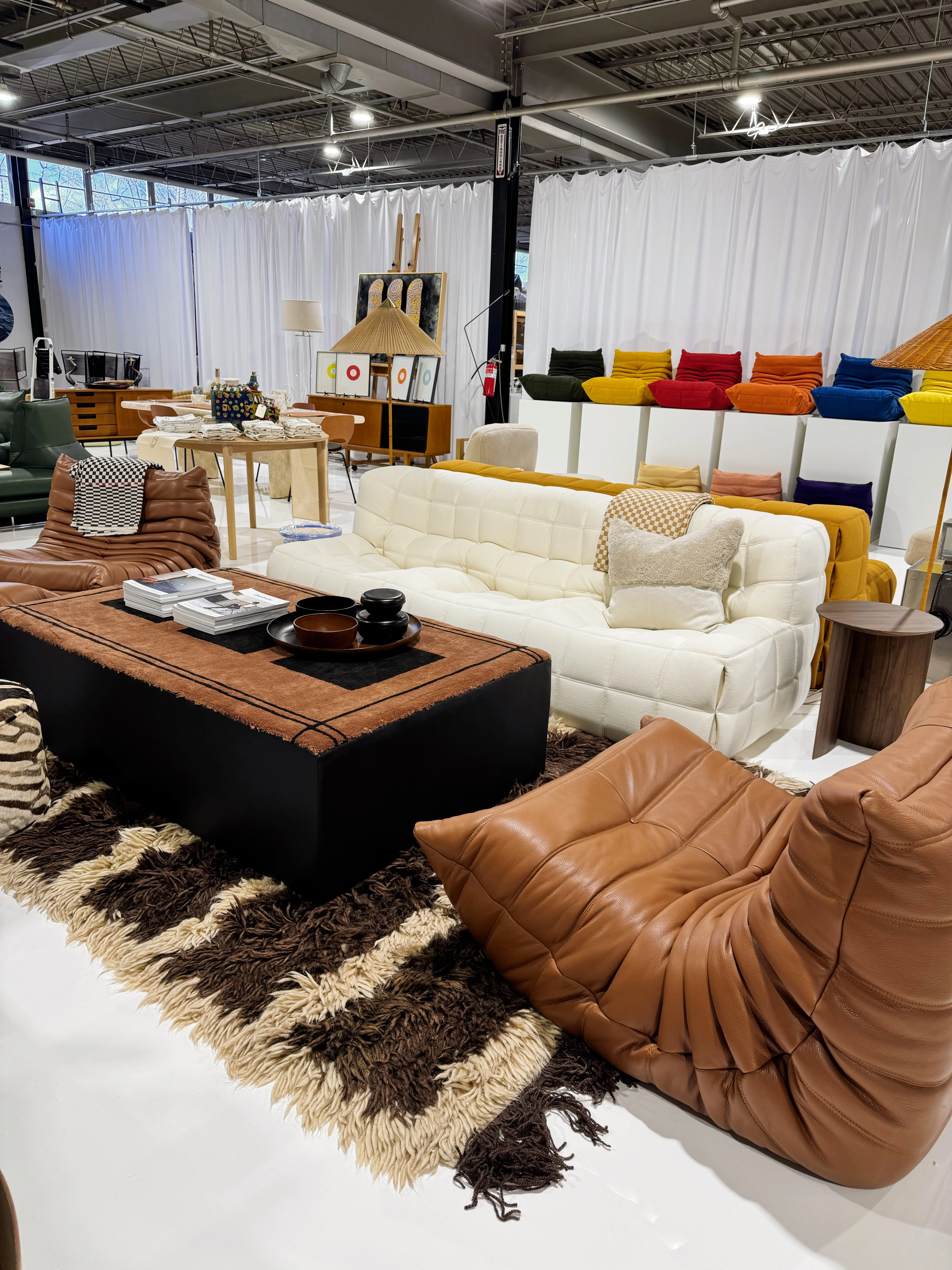 One-of-a-Kind Forsyth Ottoman with Zouzou Rug - Image 2