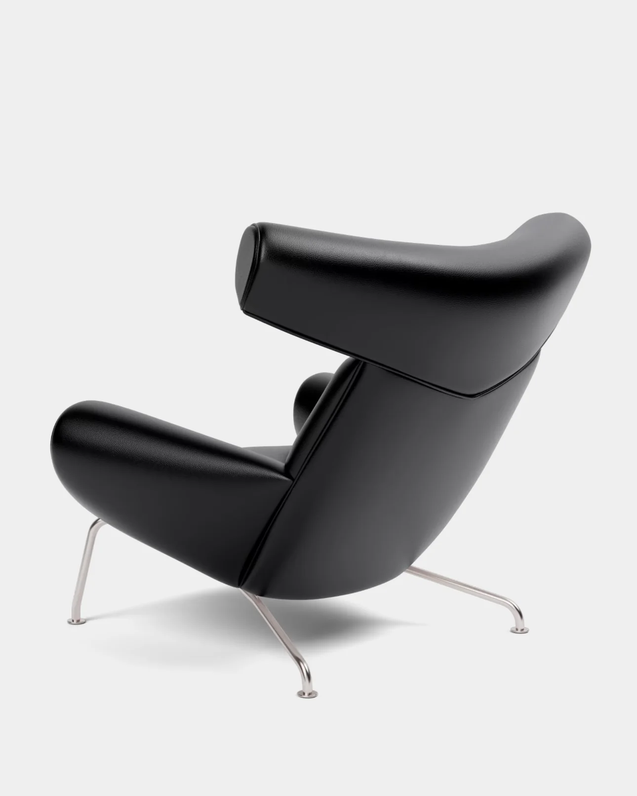 Ox Chair | Black Leather and Stainless Steel - Image 4