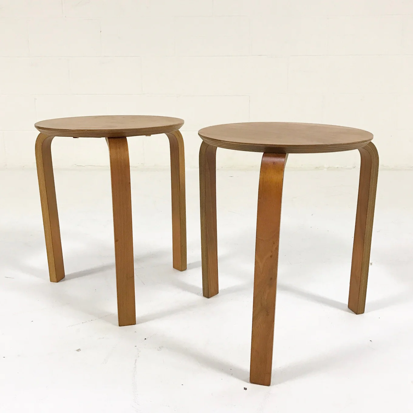 Vintage Danish Stacking Side Tables - Pair - Image 3