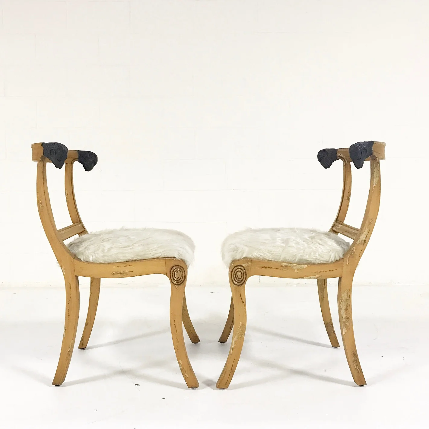 French Side Chairs in Brazilian Cowhide, set of 4 - Image 2