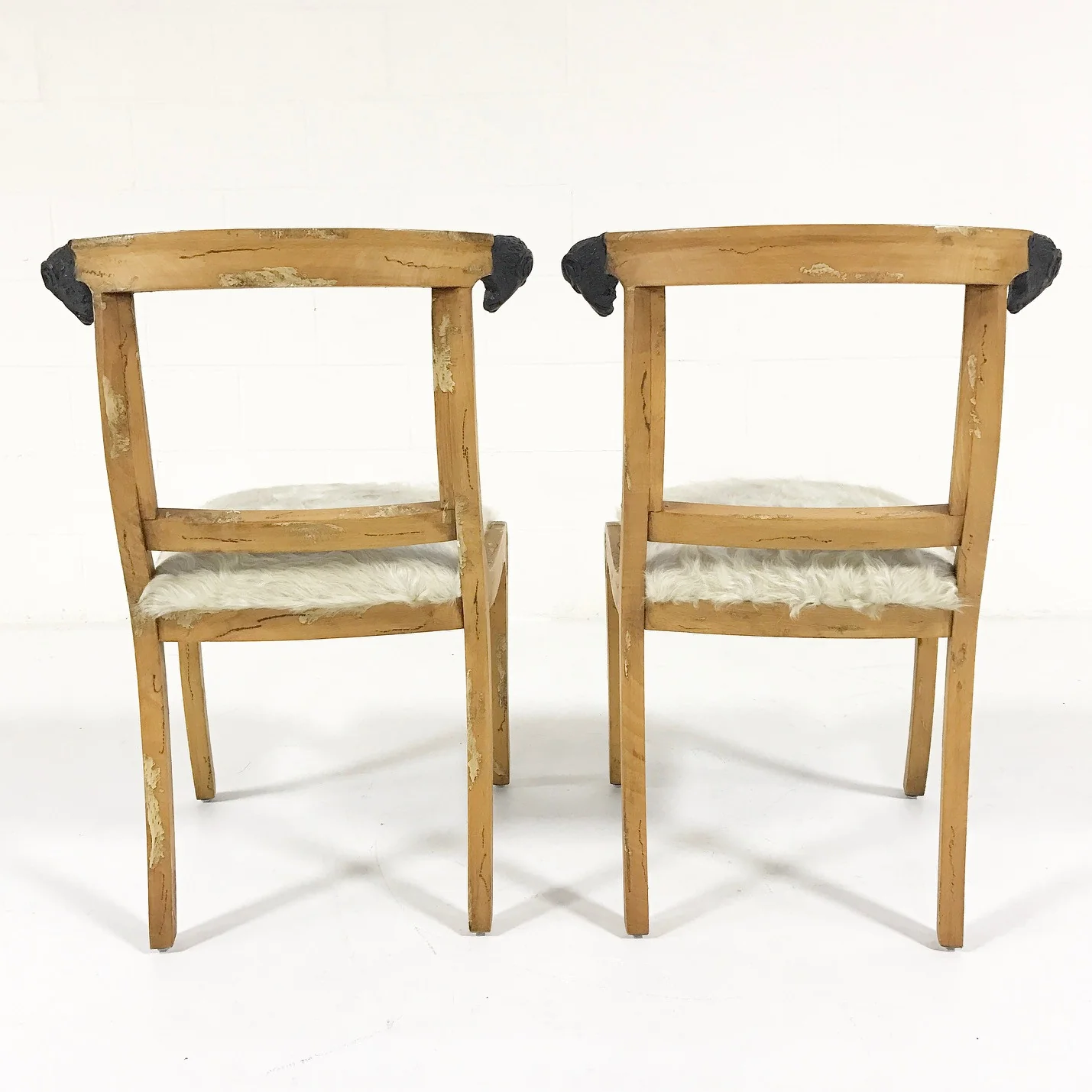 French Side Chairs in Brazilian Cowhide, set of 4 - Image 4