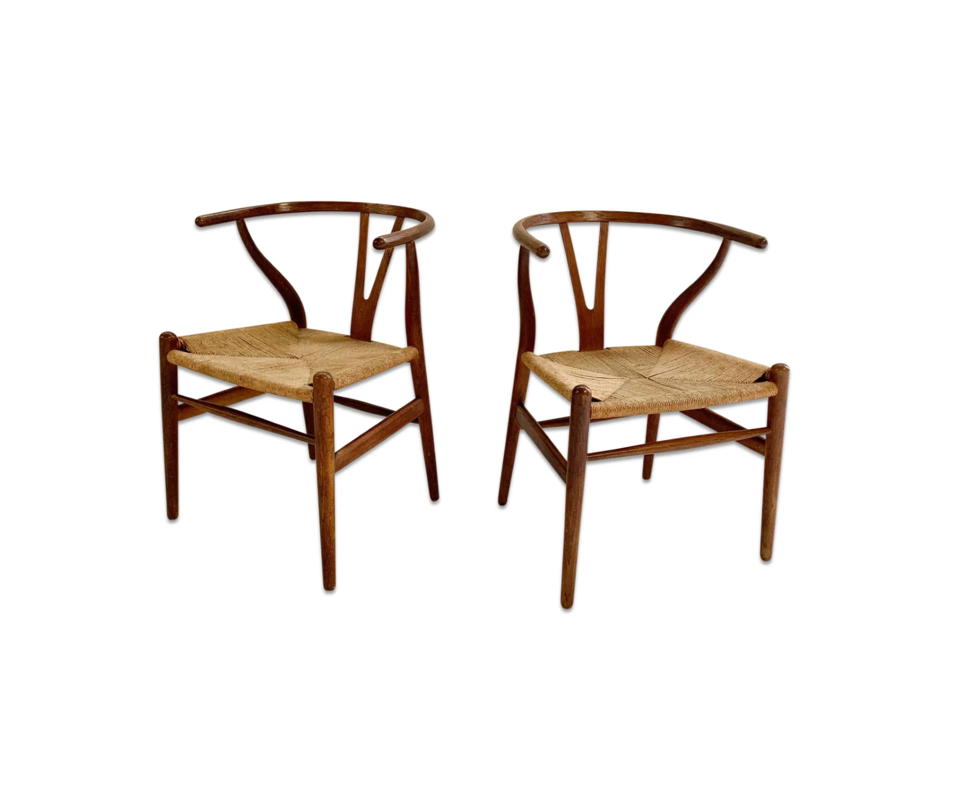 Model CH24 Wishbone Chairs, pair - Image 7