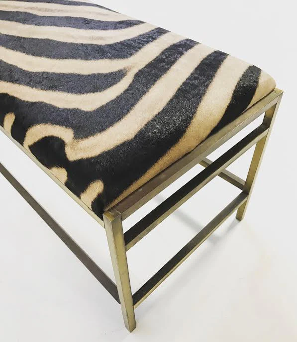 Brass Benches in Zebra Hide - Image 5