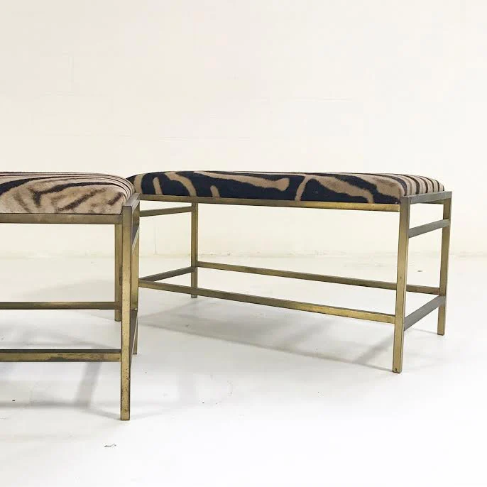 Brass Benches in Zebra Hide - Image 6