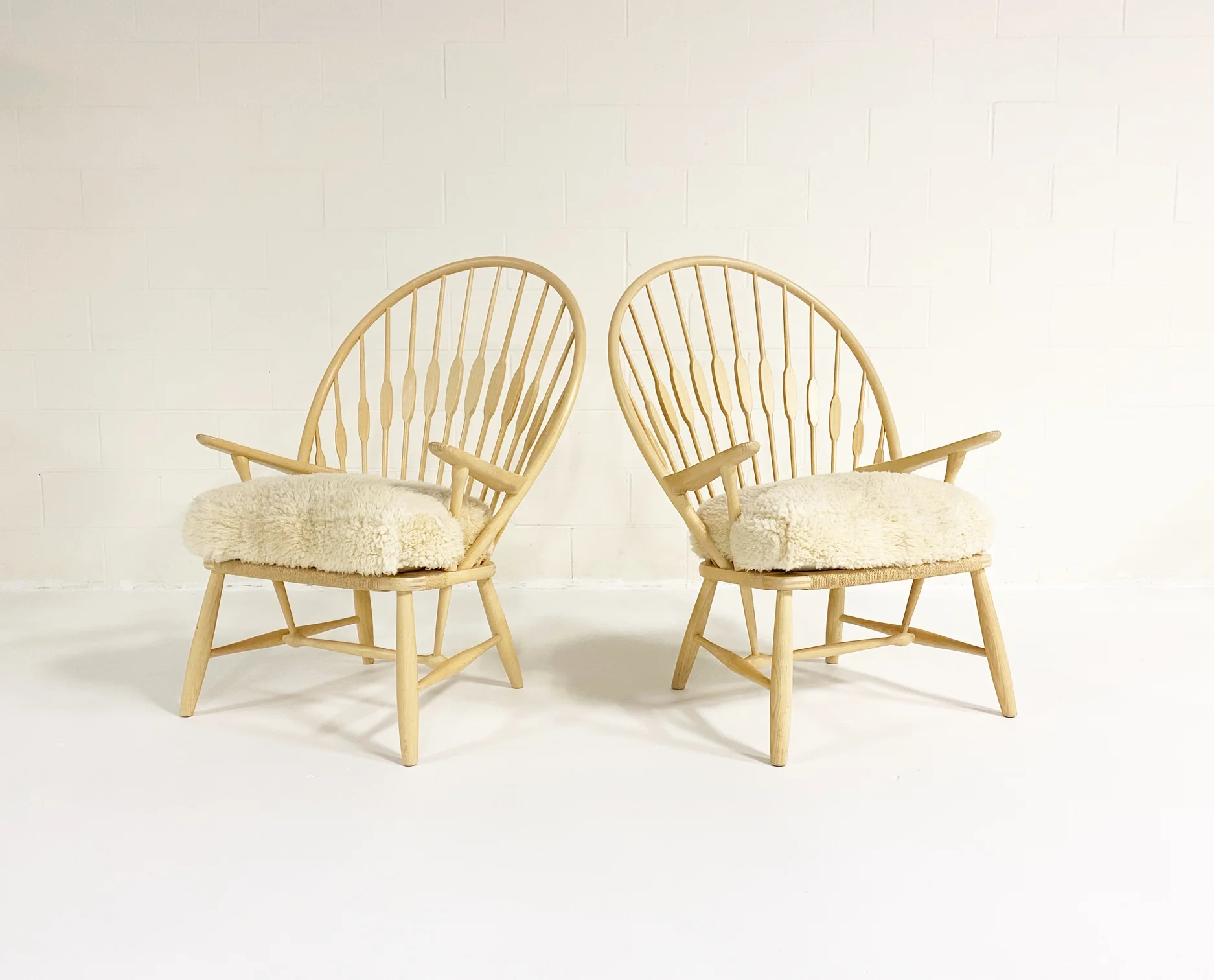 Peacock Lounge Chairs, pair