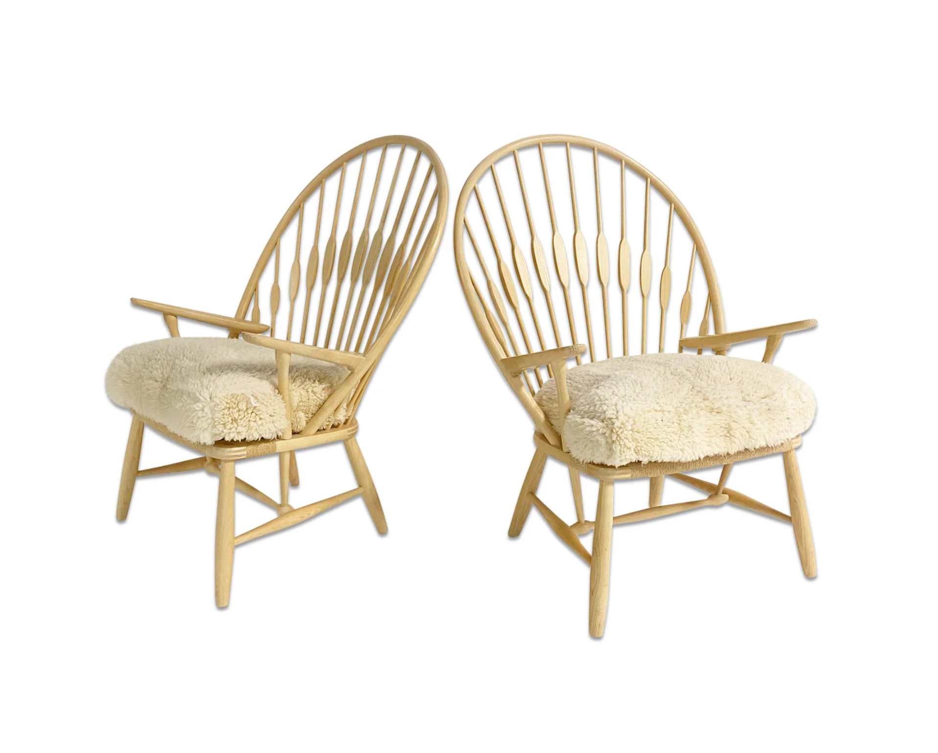 Peacock Lounge Chairs, pair - Image 11