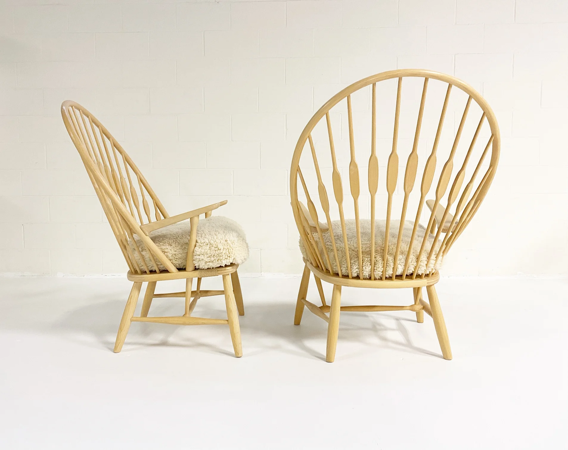Peacock Lounge Chairs, pair - Image 8