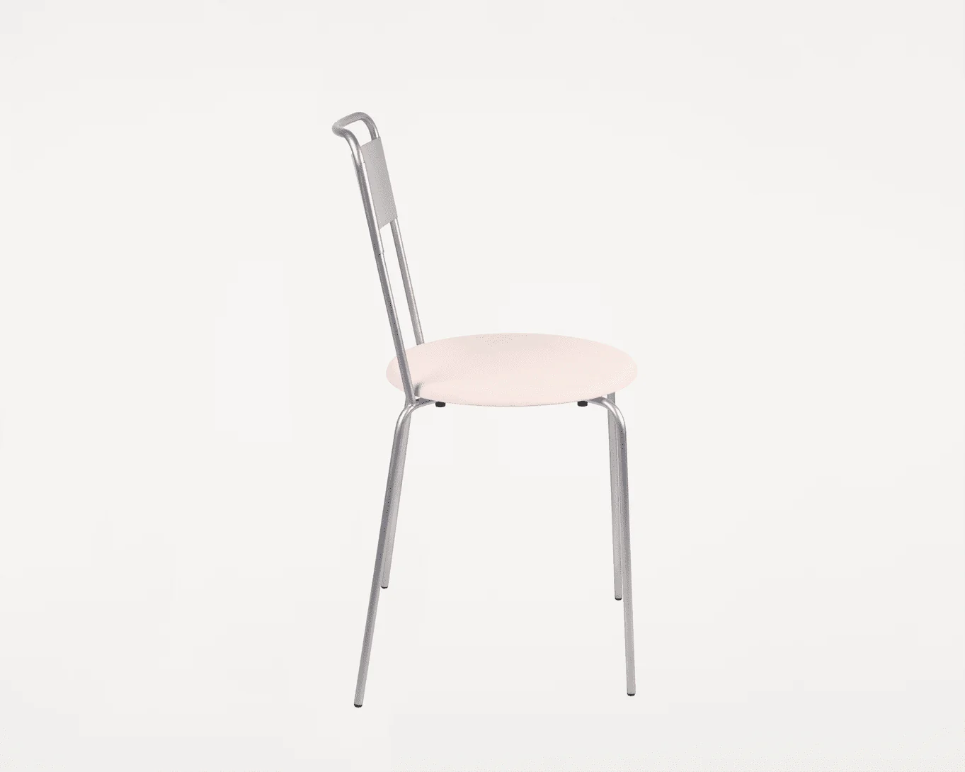 Petit Rond Chair | Stainless Steel / Natural Leather - Image 3