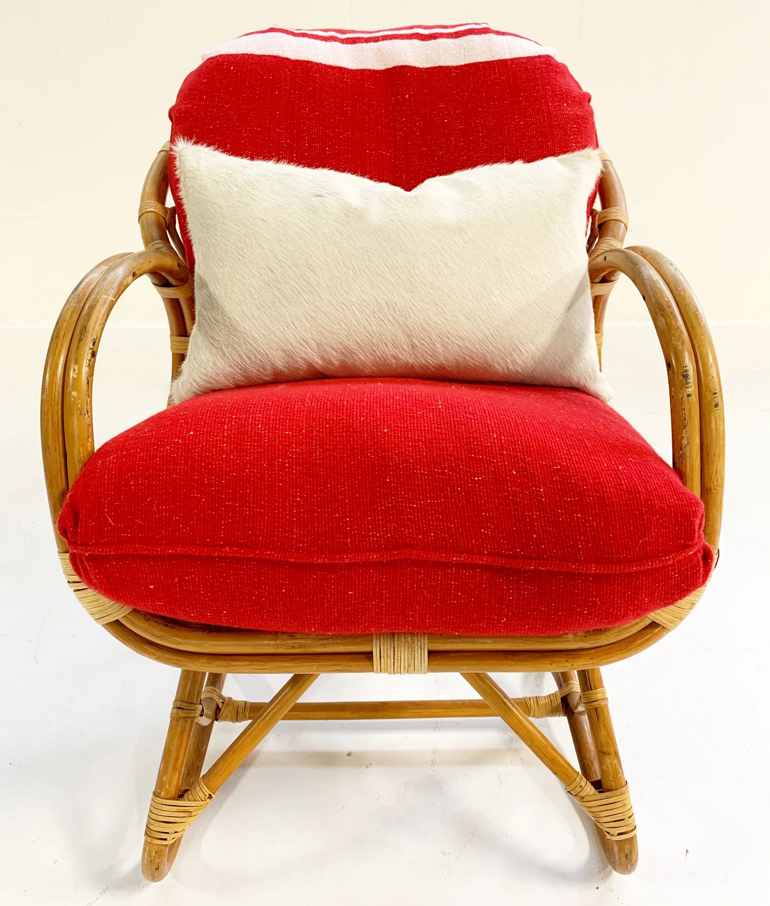 Rattan Chair with Isabel Marant Silk Wool Cushions - Image 10
