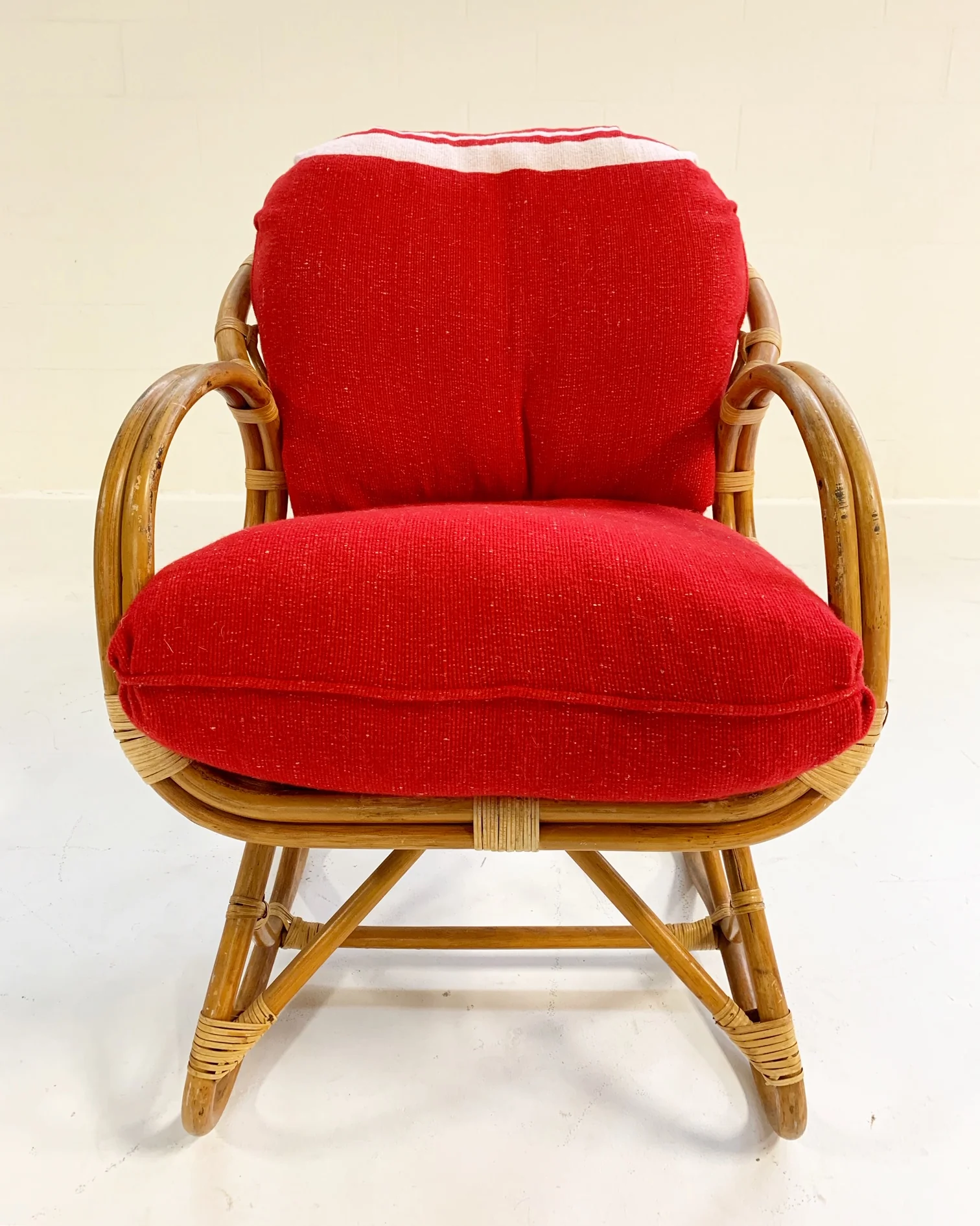 Rattan Chair with Isabel Marant Silk Wool Cushions - Image 12