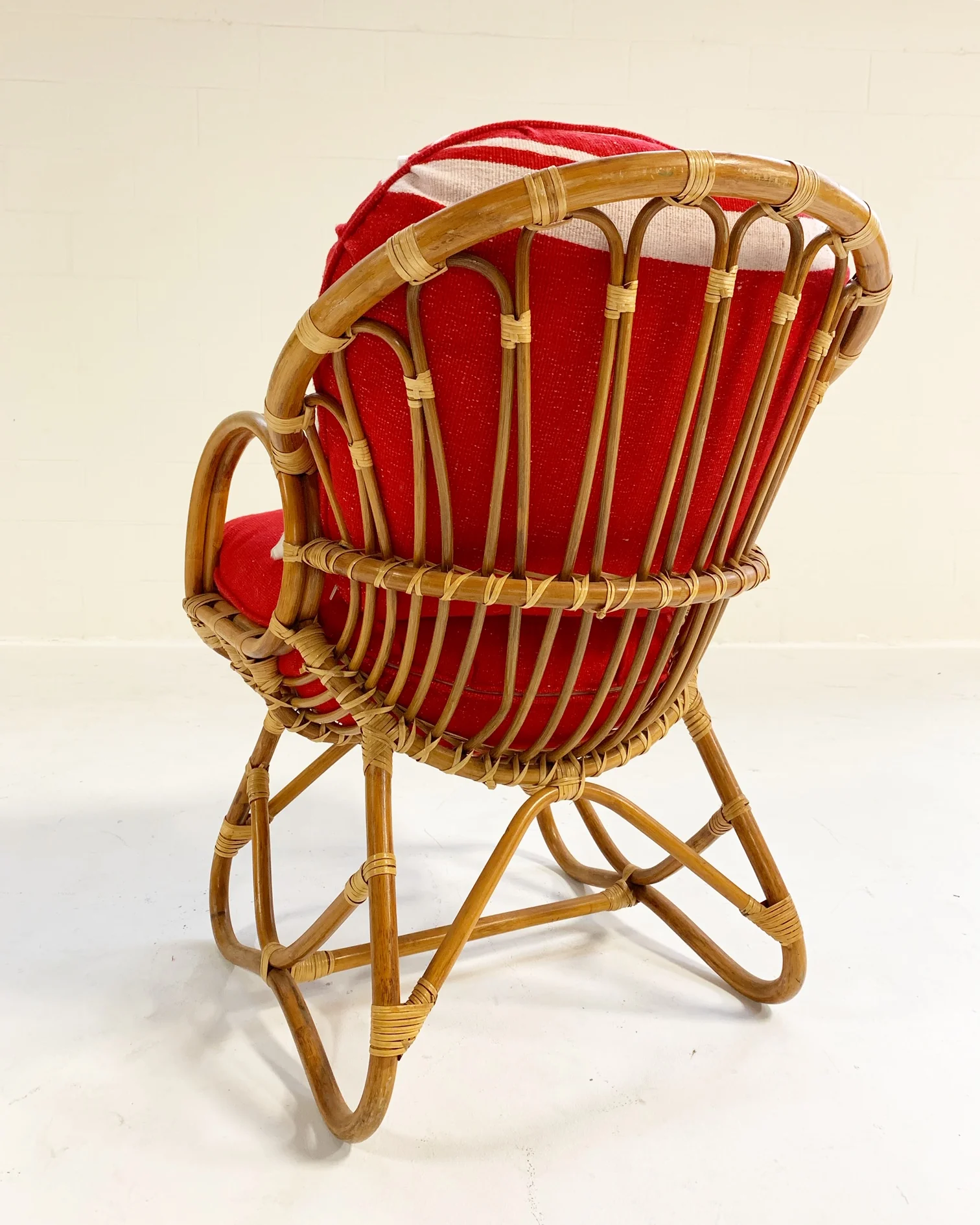 Rattan Chair with Isabel Marant Silk Wool Cushions - Image 5